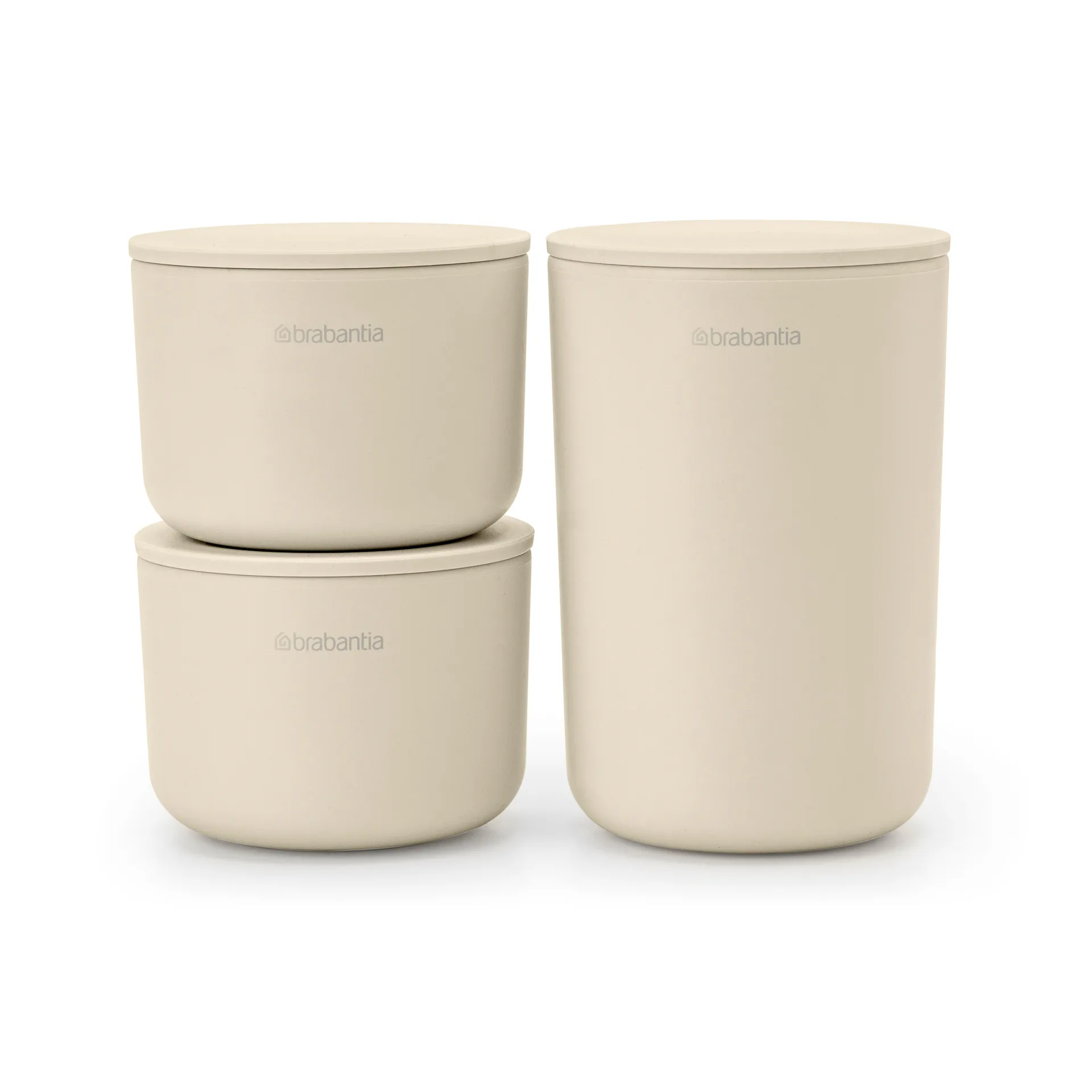 Brabantia ReNew förvaringsburkar 3-pack Soft Beige