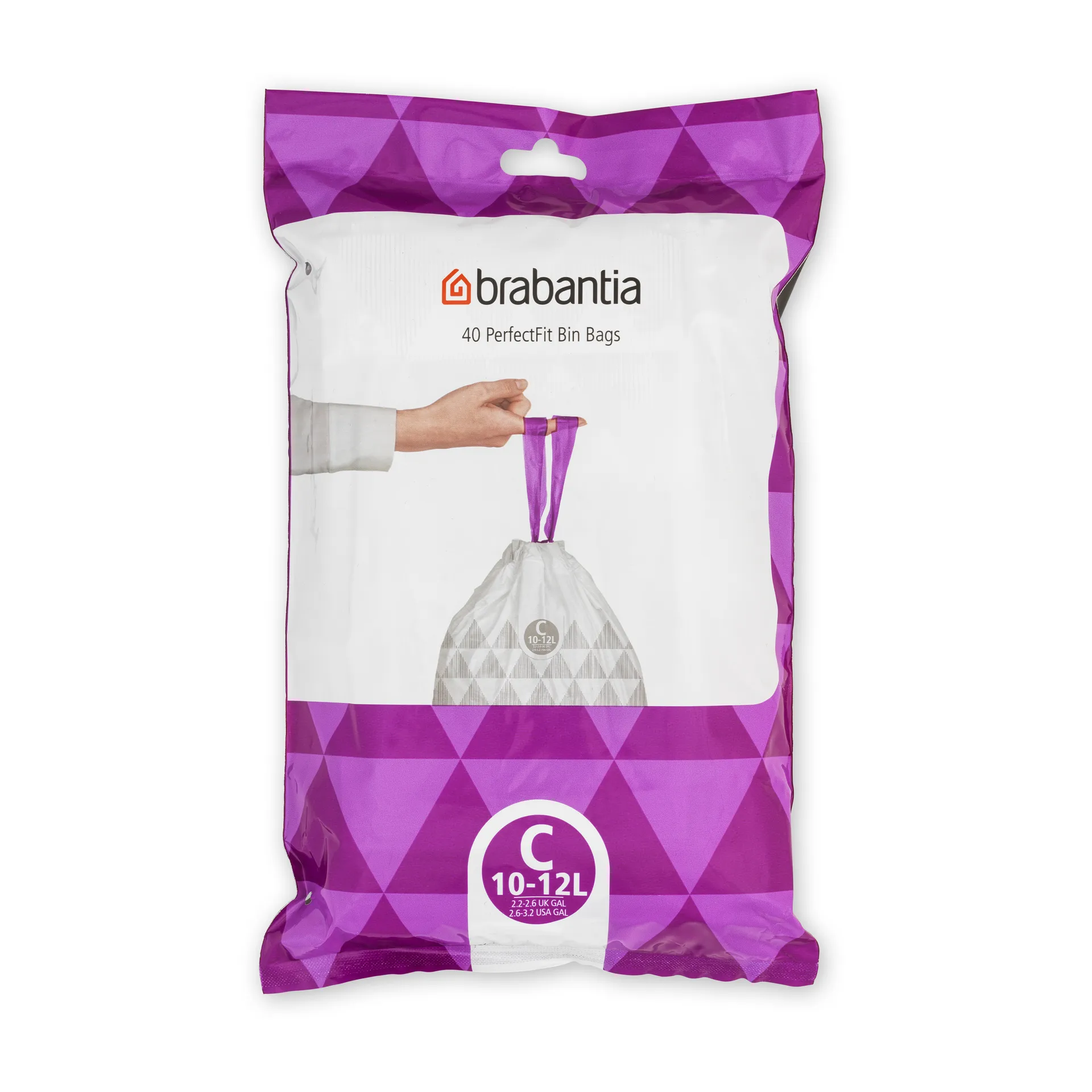 Brabantia Sac poubelles Brabantia PerfectFit Lot de 40 10-12 litres