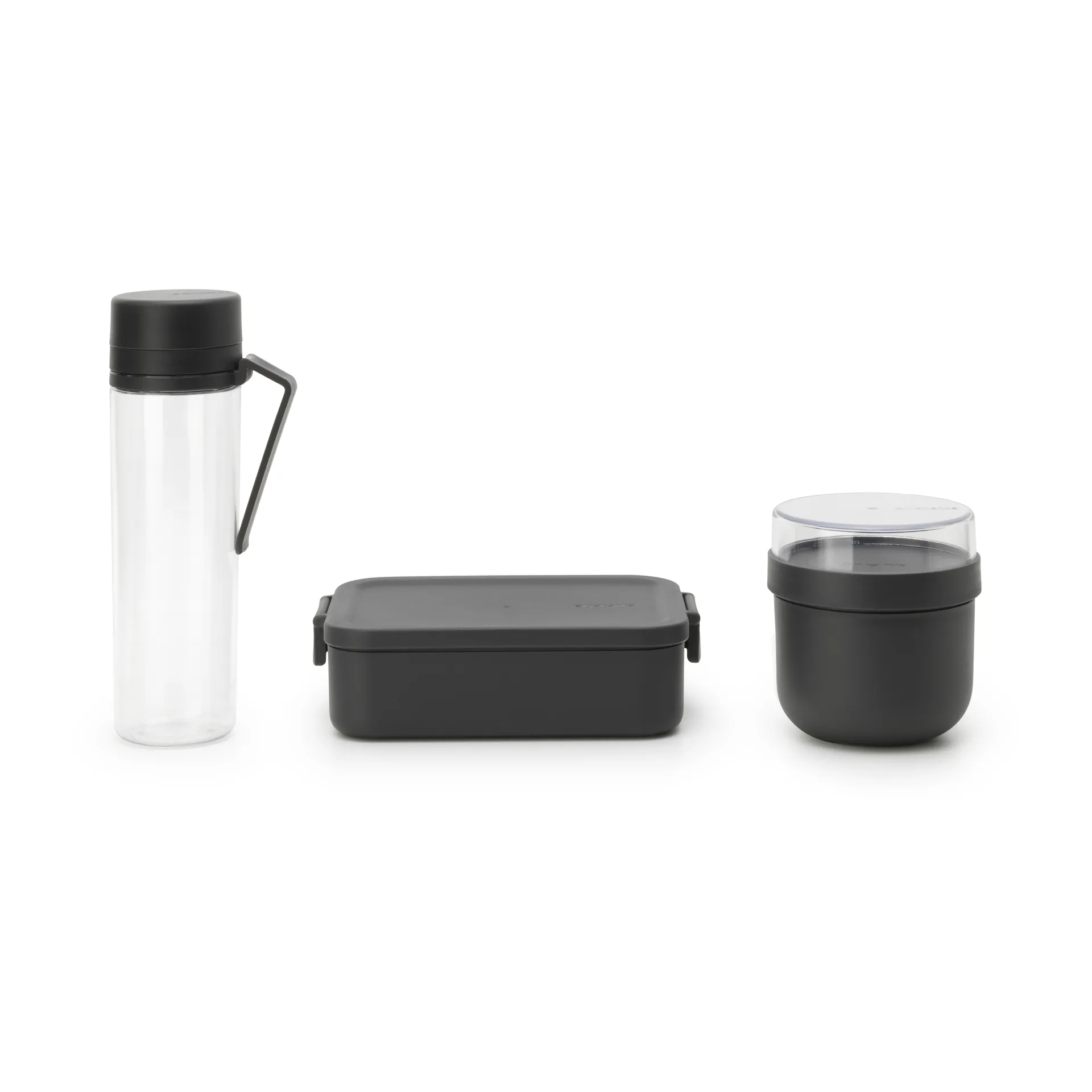 Brabantia Set petit-déjeune et lunch 3 pièces Make & Take Gris foncé