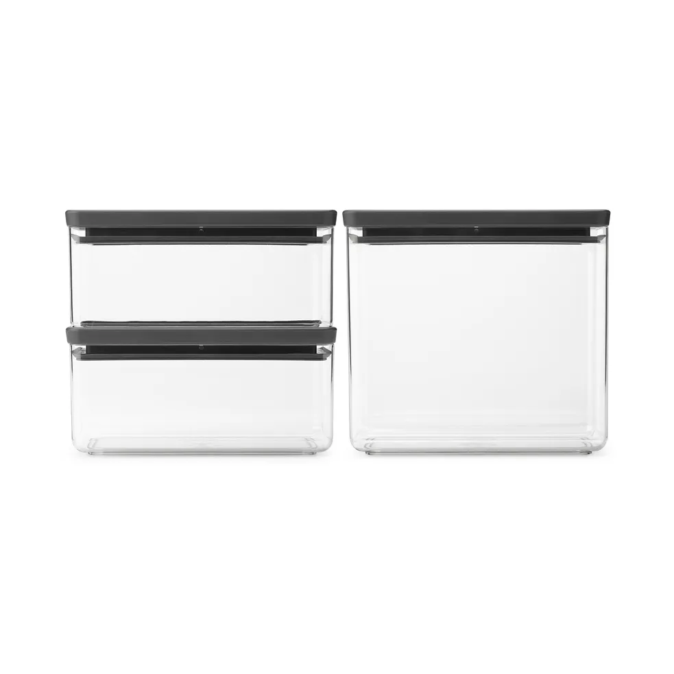Brabantia TASTY+ boîte empilable 3 parties ,5 L+3,5 L Gris foncé