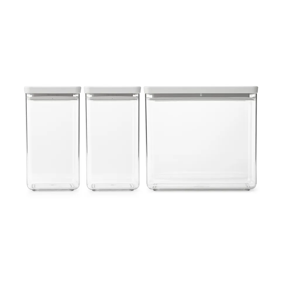 Brabantia TASTY+ boîte empilable 3 pièces ,6 L+3,5L Gris clair