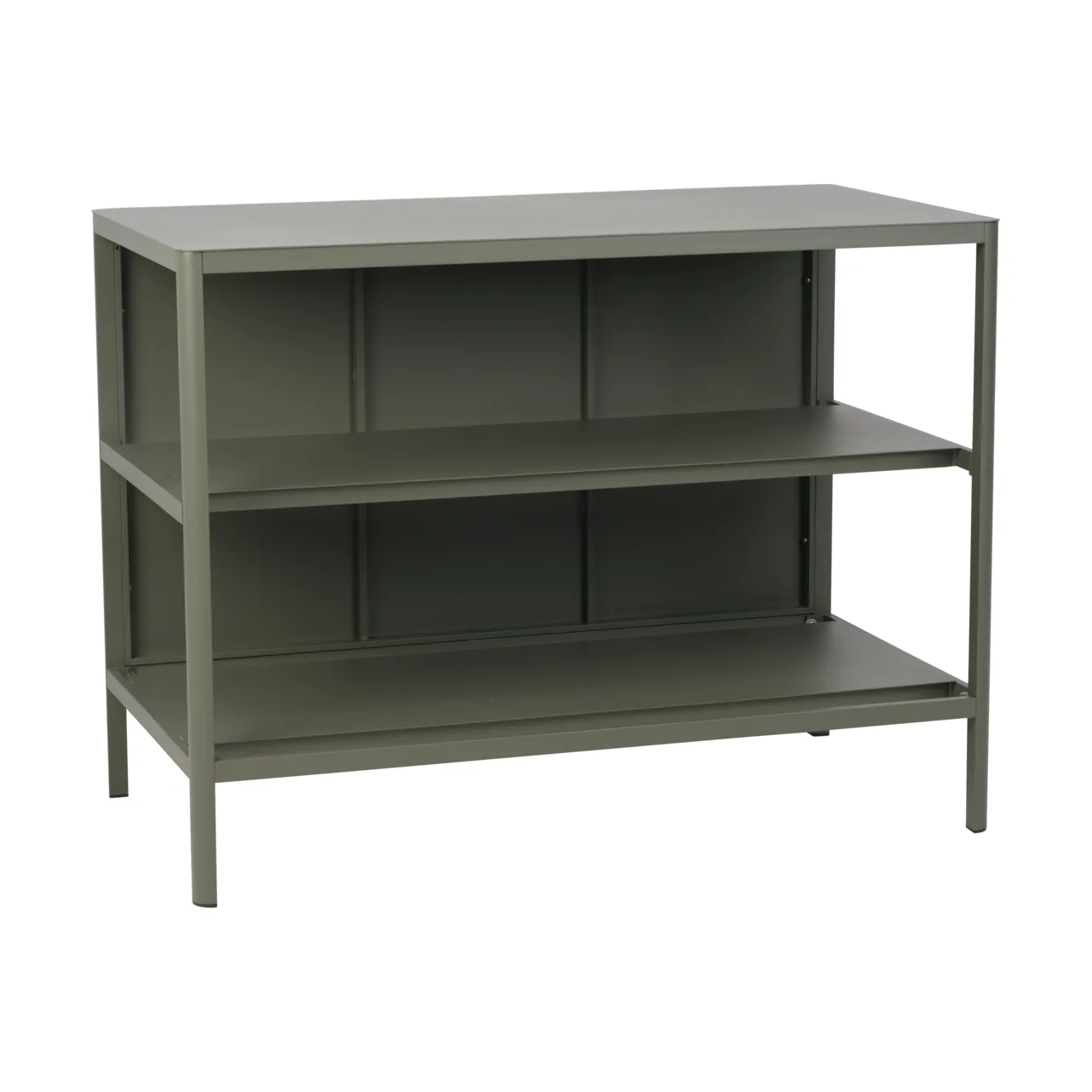 Brafab Banc de cuisine d’extérieur Kelia avec étagères Nordic green, cm