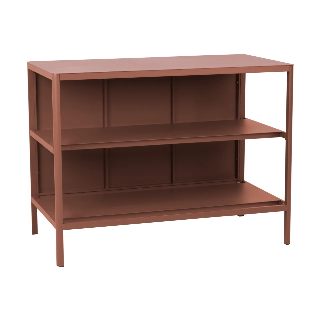 Brafab Banc de cuisine d’extérieur Kelia avec étagères Zin red, cm