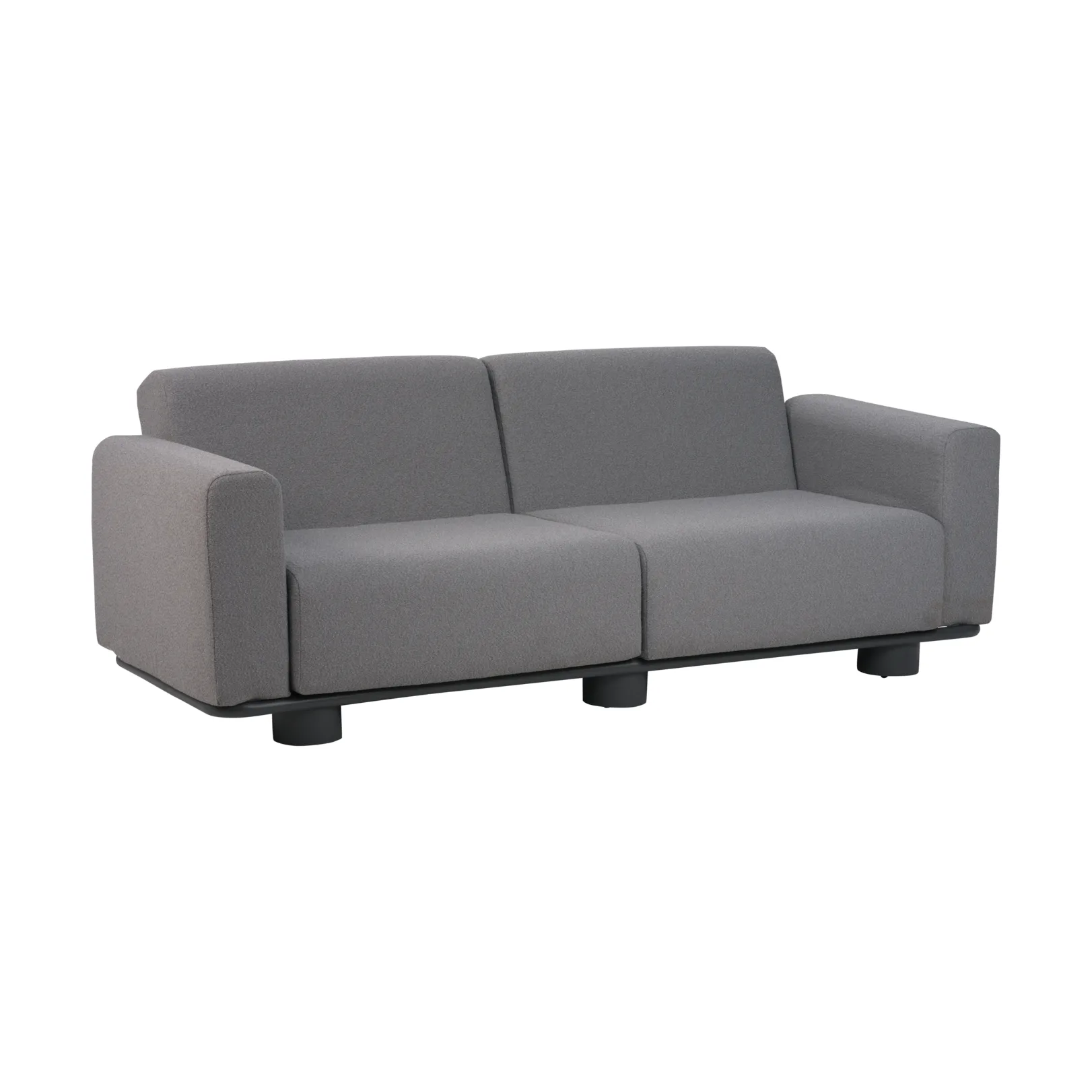 Brafab Canapé Bolster Anthracite-teddy grey, 2,5 places