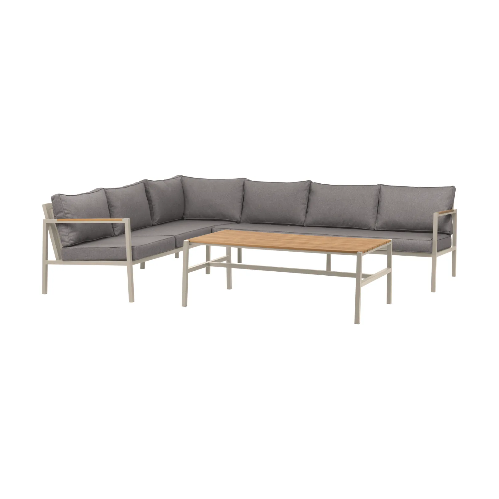 Brafab Canapé Cap Light grey-gris, 6 places