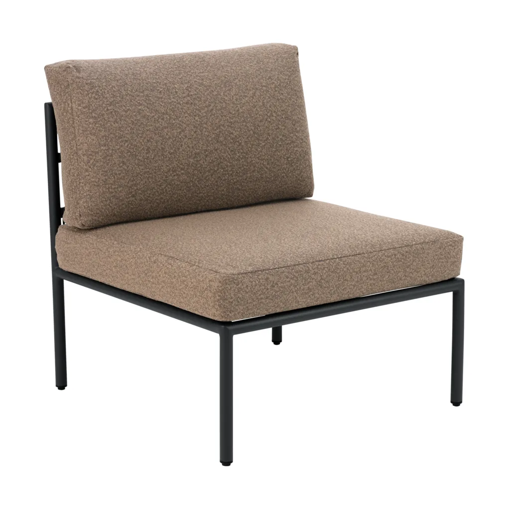 Brafab Canapé modulaire Reno Noir-raw peanut, partie centrale