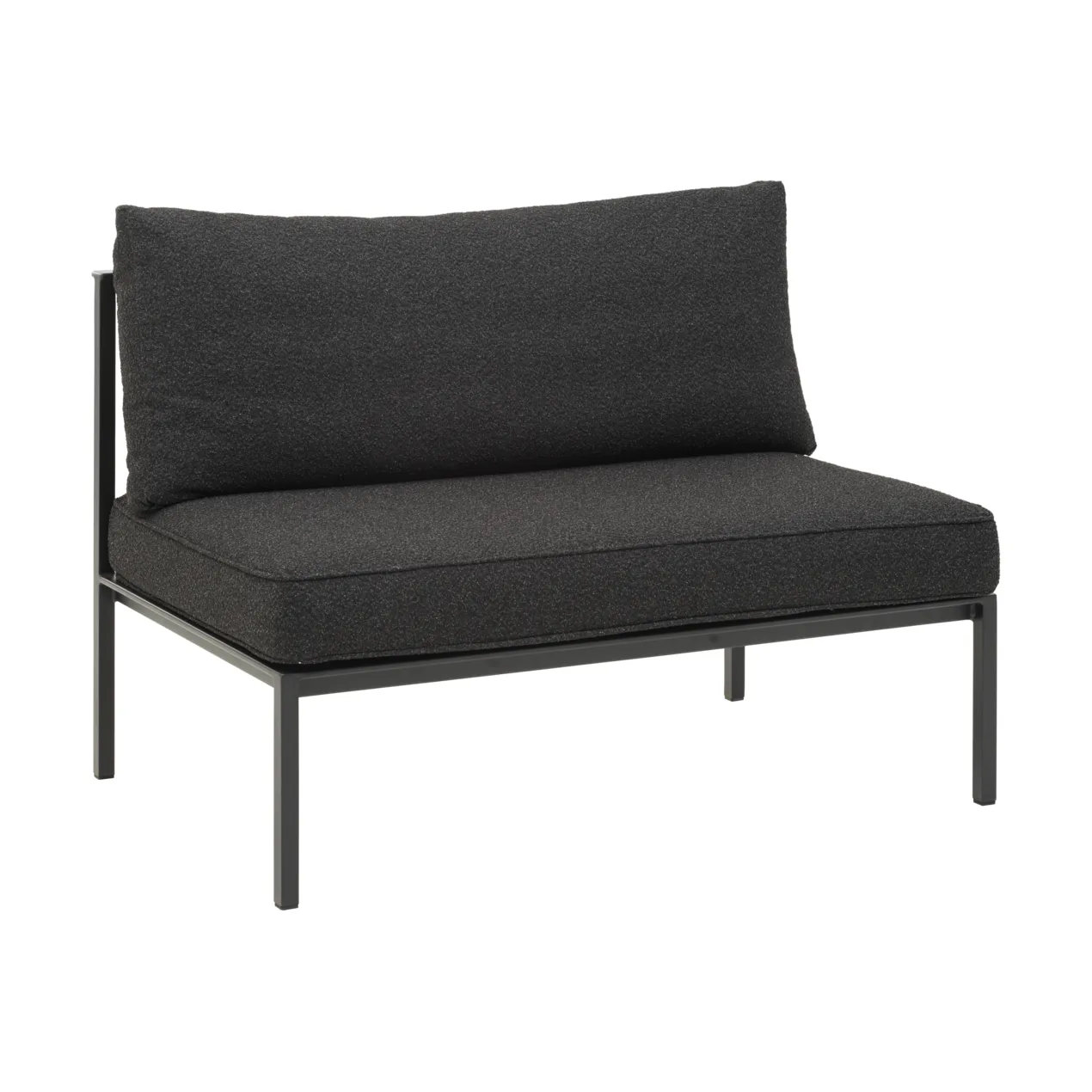 Brafab Canapé modulaire Upper Noir-teddy black, partie centrale