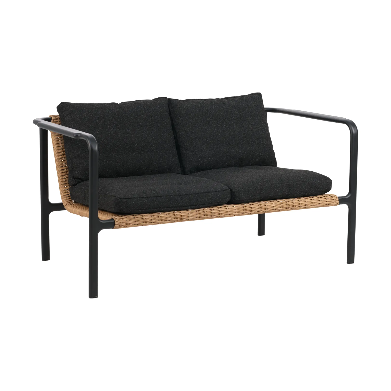 Brafab Canapé Motty Noir-teddy black, 2-places