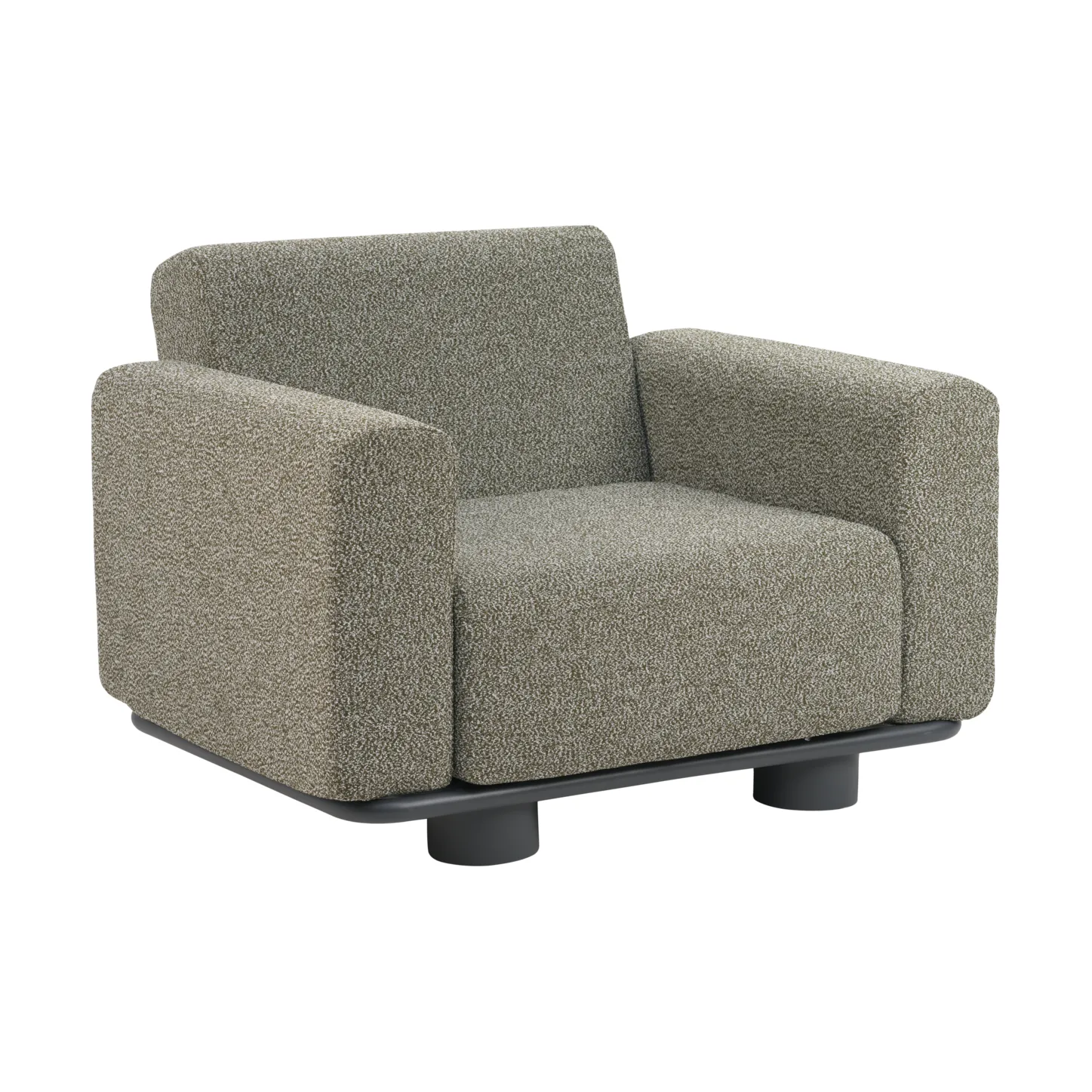 Brafab Fauteuil Bolster Anthracite-teddy verde