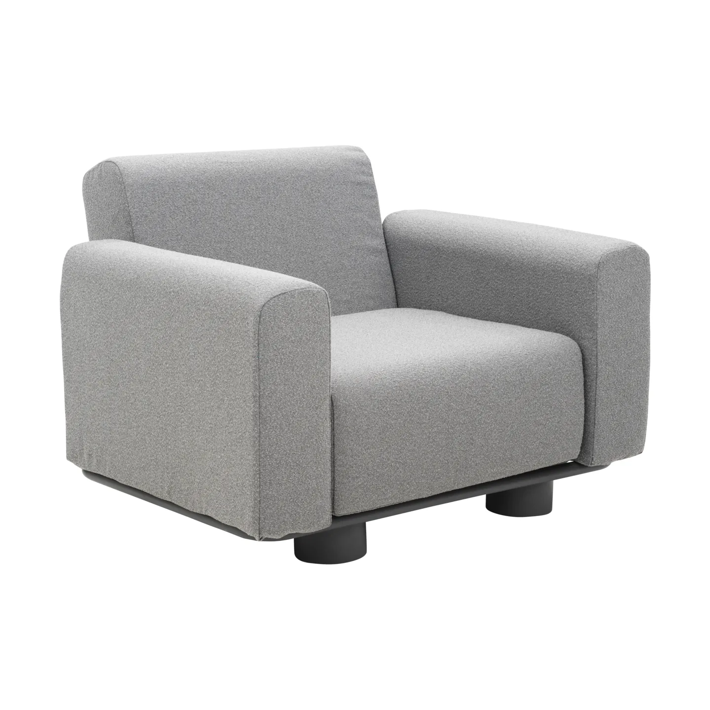 Brafab Fauteuil Bolster Antracite-teddy grey