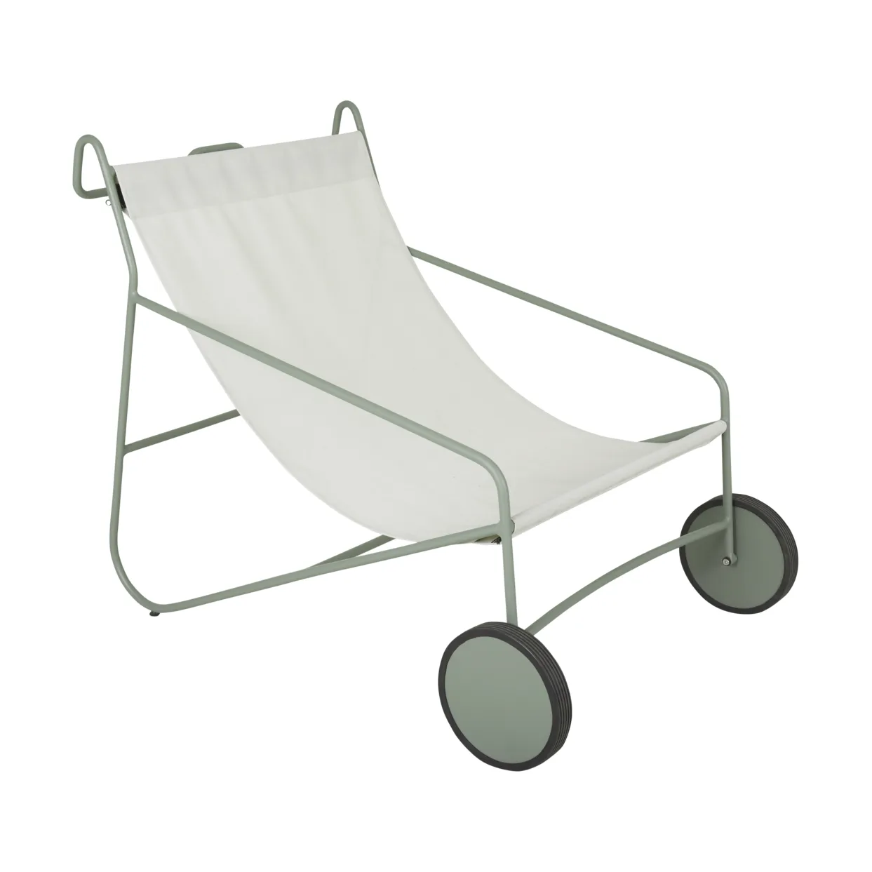 Brafab Fauteuil lounge Poul Chair Dusty green-blanc