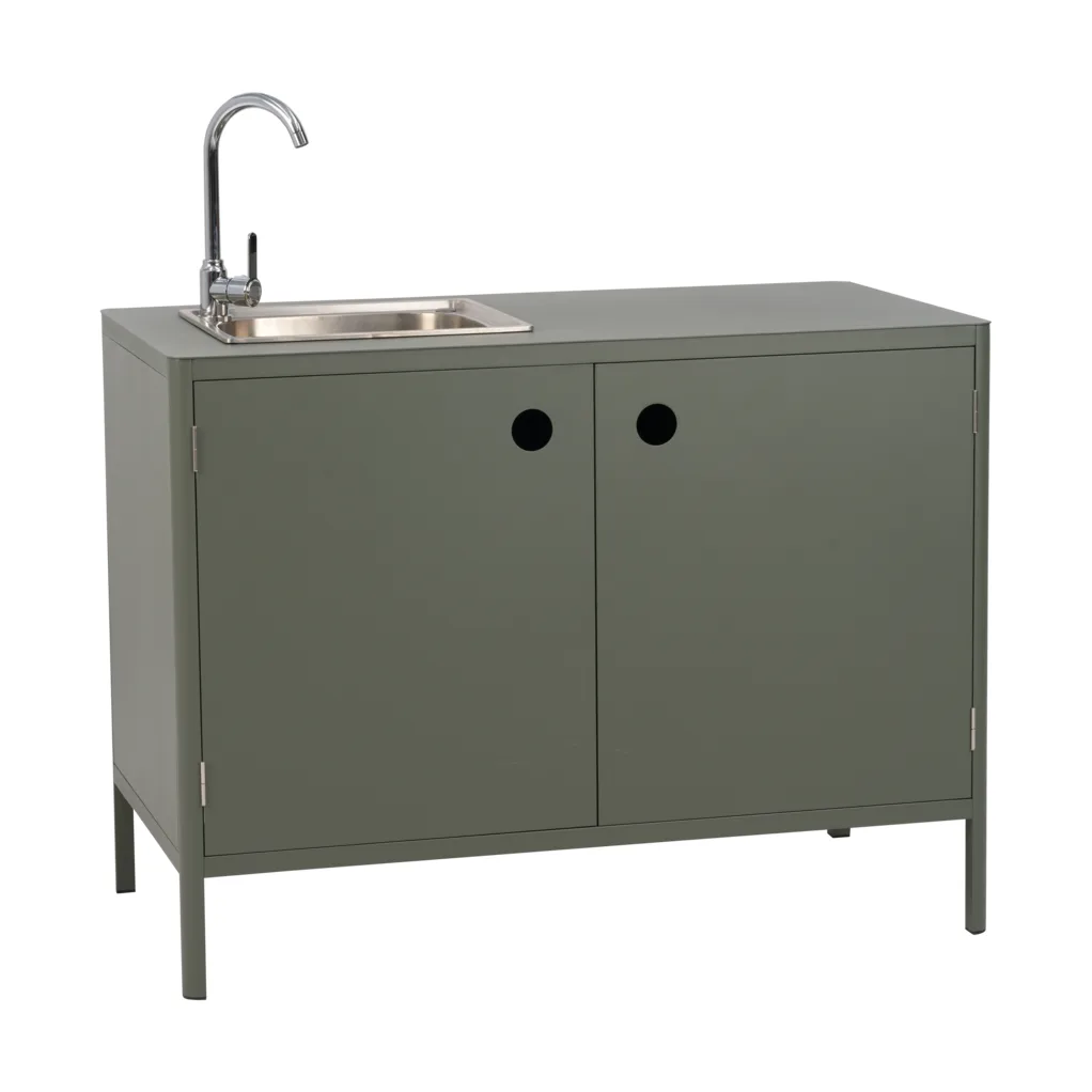 Brafab Kelia udekøkken underskab med vask Nordic green, 121x90x64