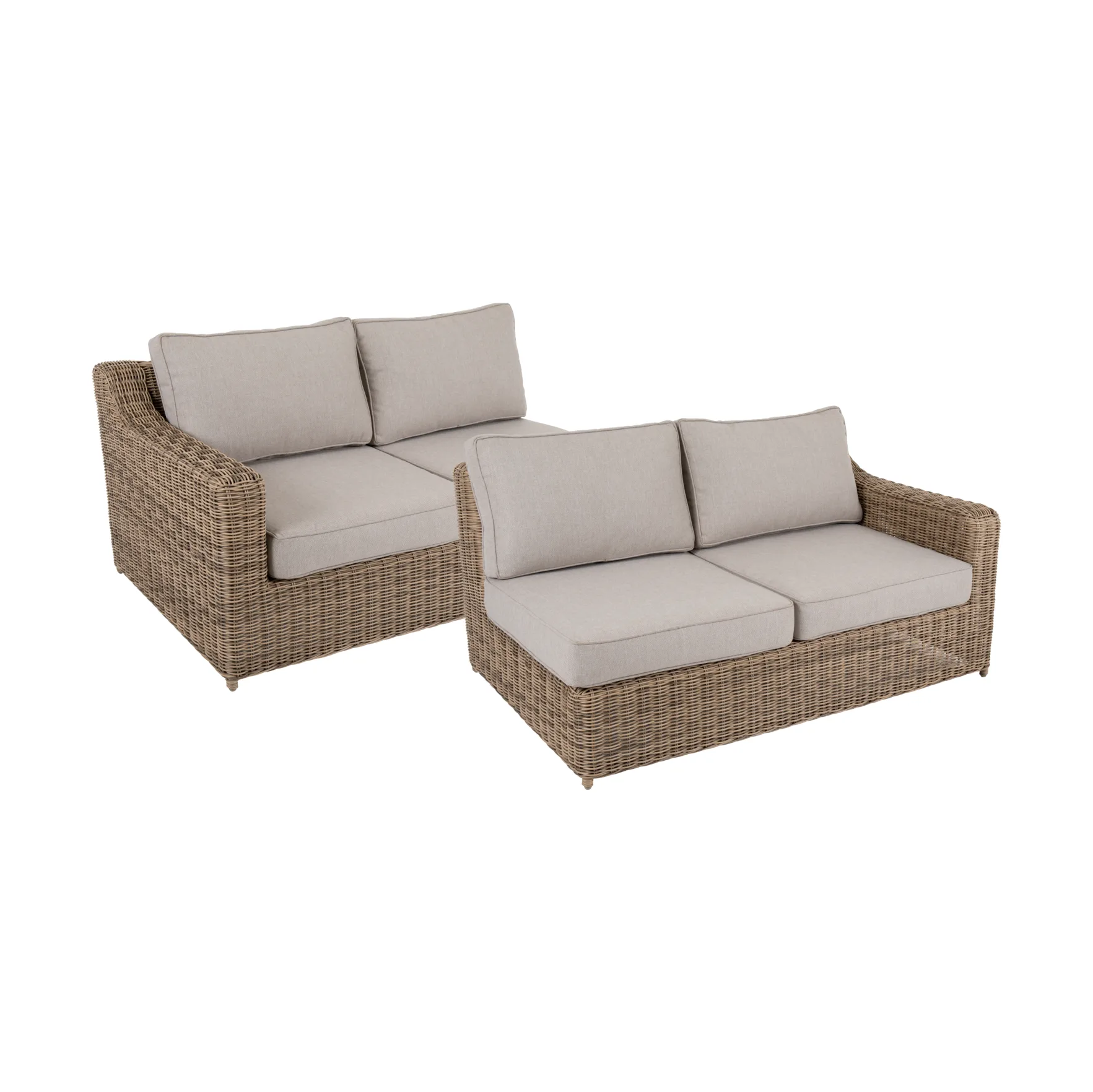 Brafab Module de canapé Glendon Rustic-beige, finition droite et gauche 2 pièces