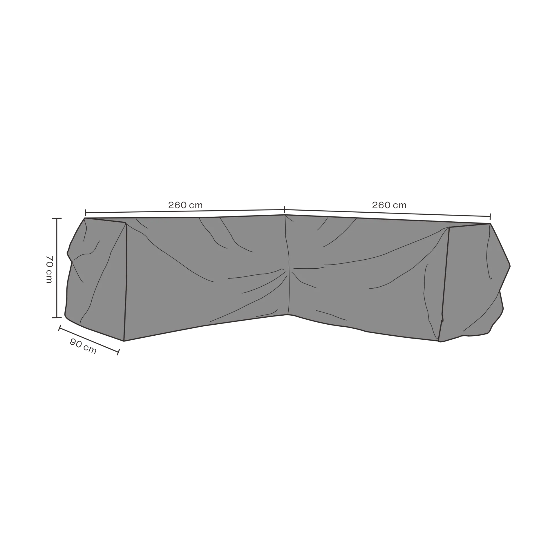 Brafab Protection de meuble Brafab canapé d’angle Noir