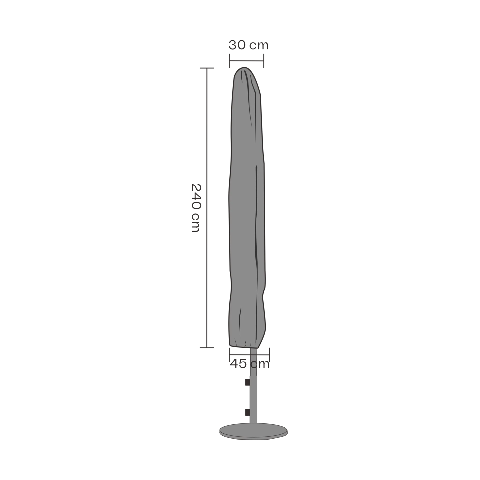 Brafab Protection de meuble Brafab parasol Noir