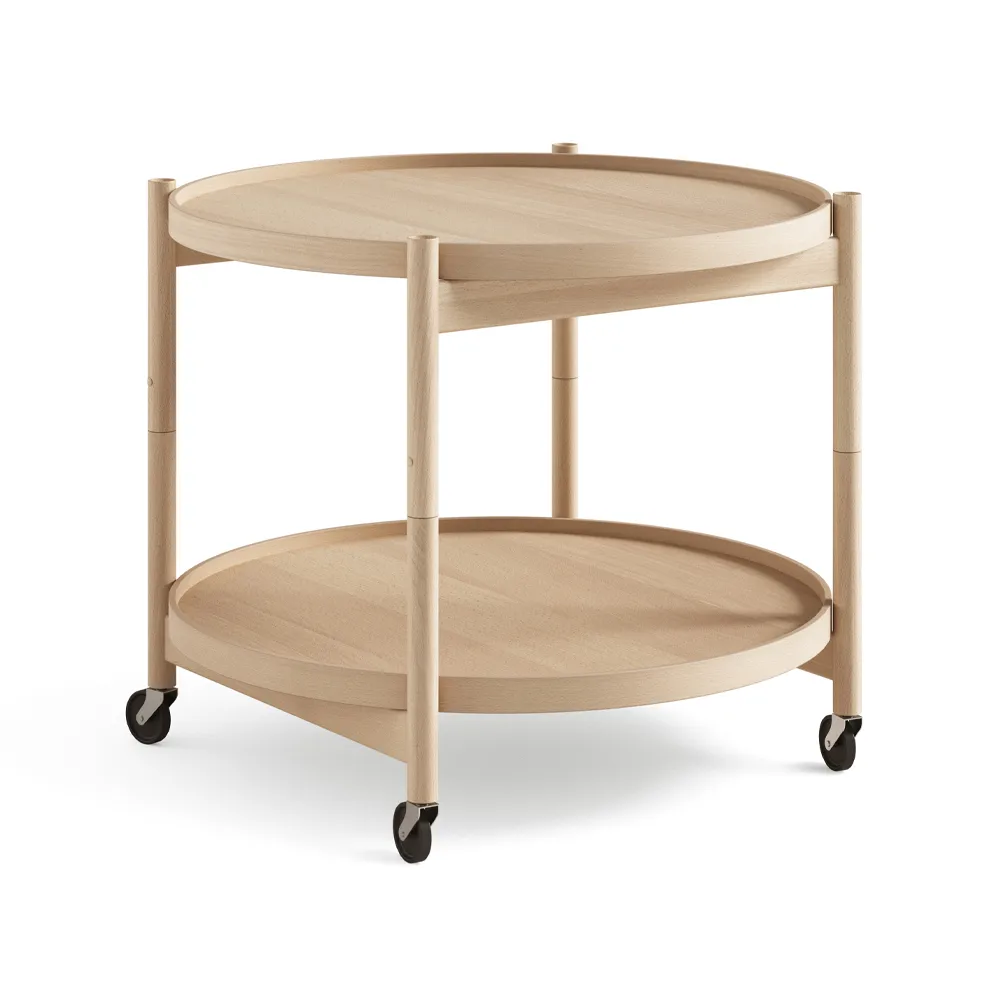Brdr. Krüger Table roulante Bølling Tray Table model 60 hêtre huilé, structure en hêtre huilé