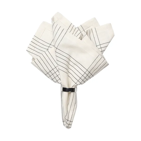 Alice tygservett 45x45 cm, Black-natural