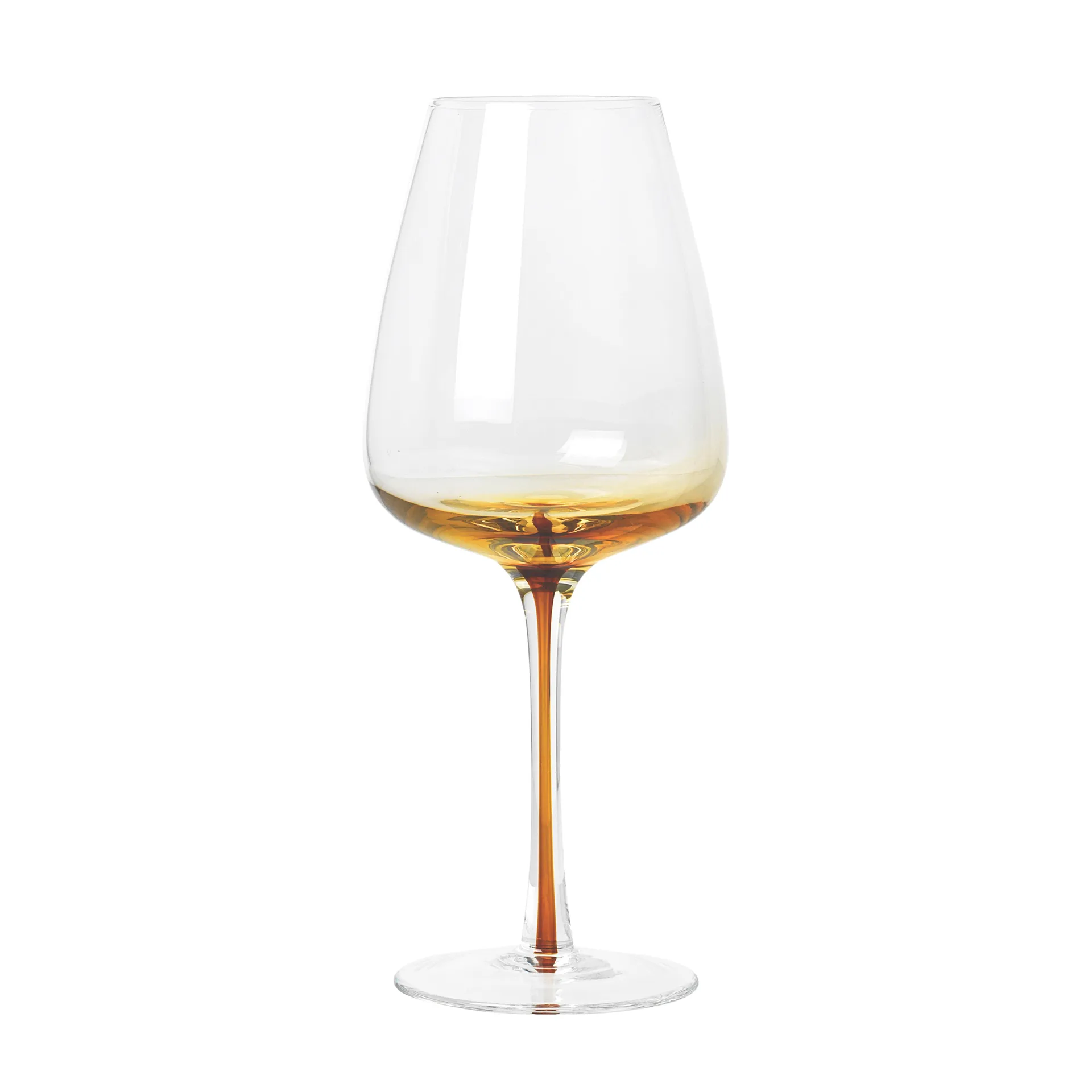 Hvidvinsglas Broste Copenhagen Amber 40 cl klar/orange Ø8,6 cm H21 cm