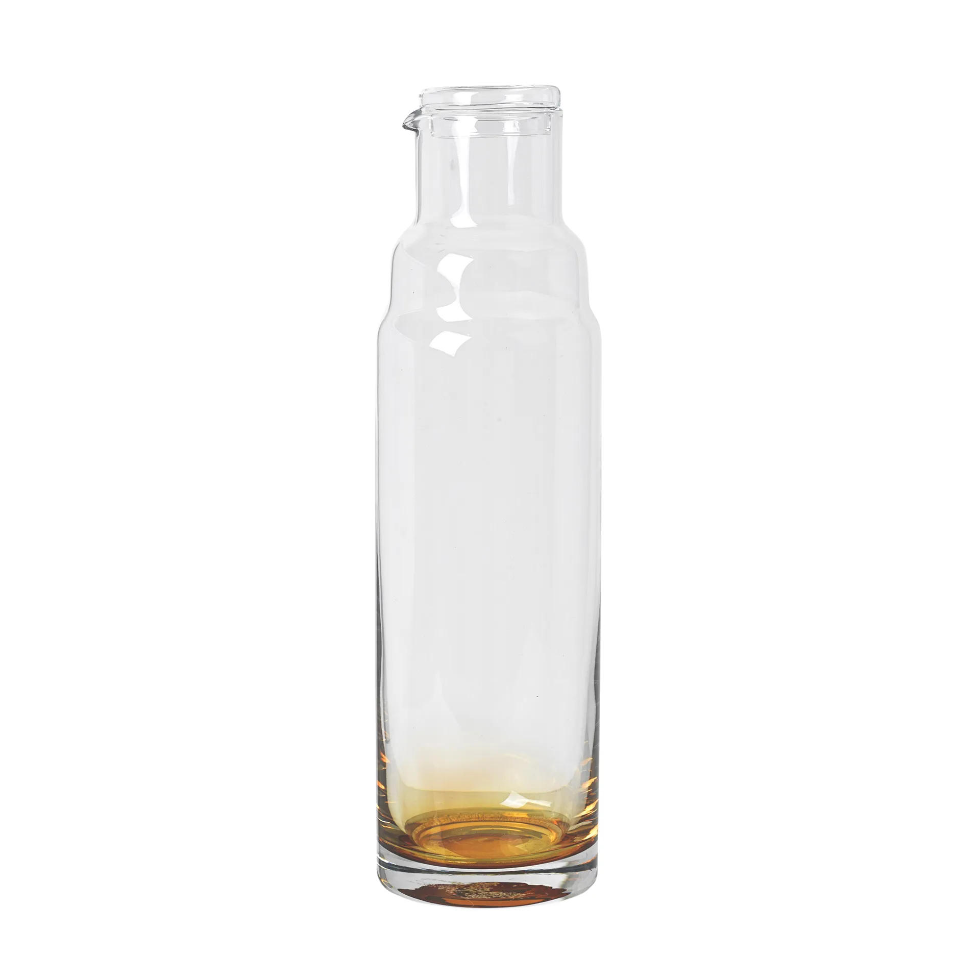 Broste Copenhagen Amber serveringskaraffel i glas 100 cl klar med orange nuance