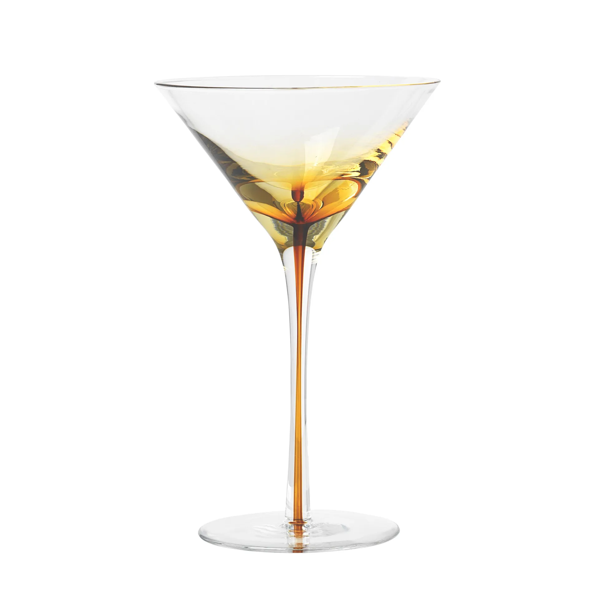 Martiniglas cocktailglas Broste Copenhagen Amber Ø11,5 x H18,9 cm 20 cl klar/orange