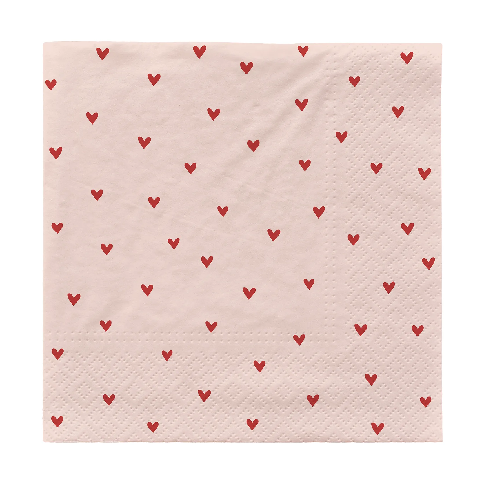 Broste Copenhagen Amor papirservietter 33x33 cm 20 pk Soft pink-red
