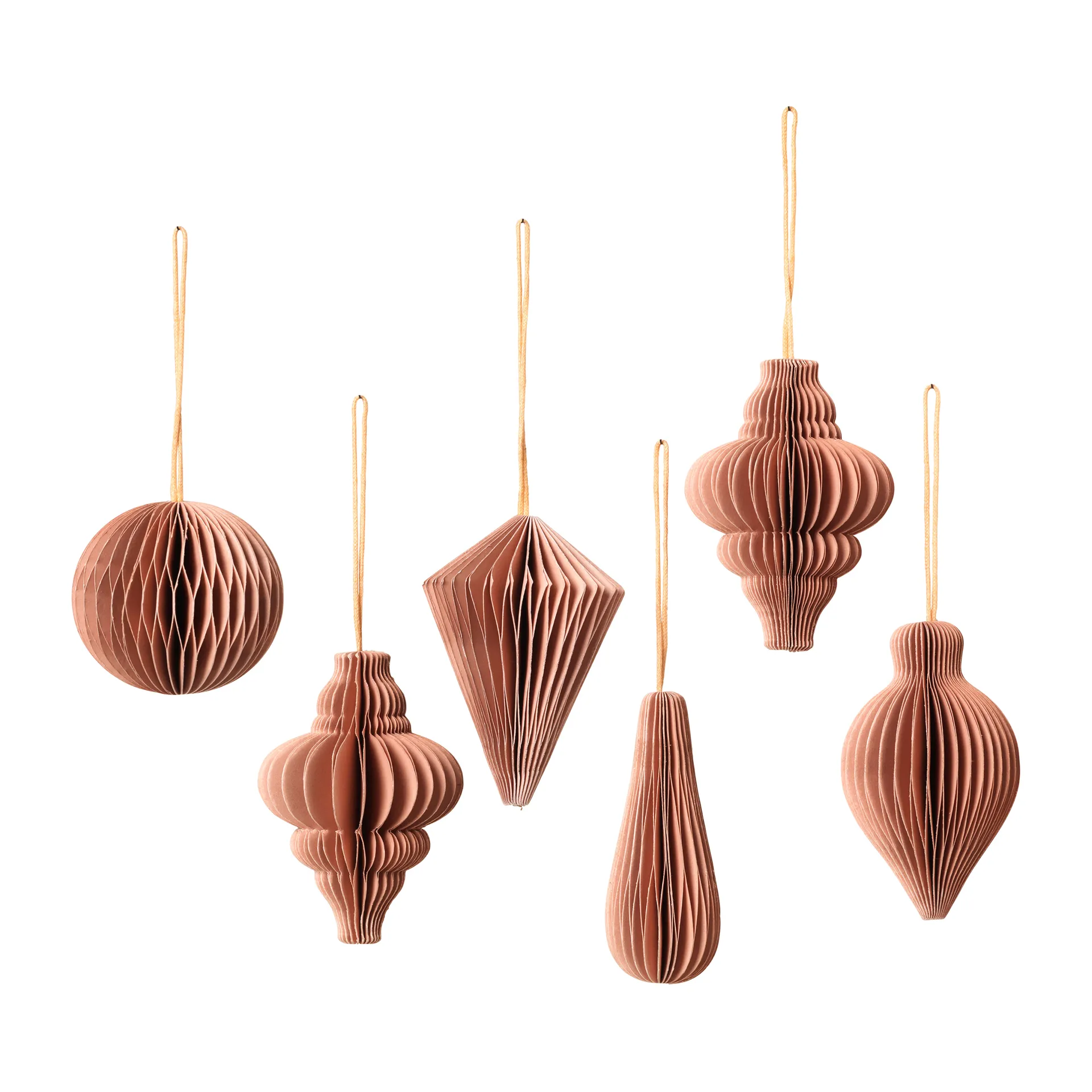Broste Copenhagen Décoration de Noël Christmas mix Lot de 6 Dusty pink