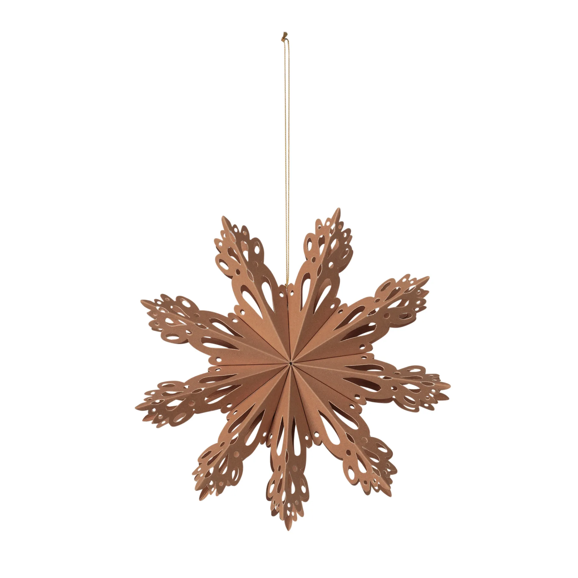 Broste Copenhagen Décoration de Noël Snowflake Indian tan Ø