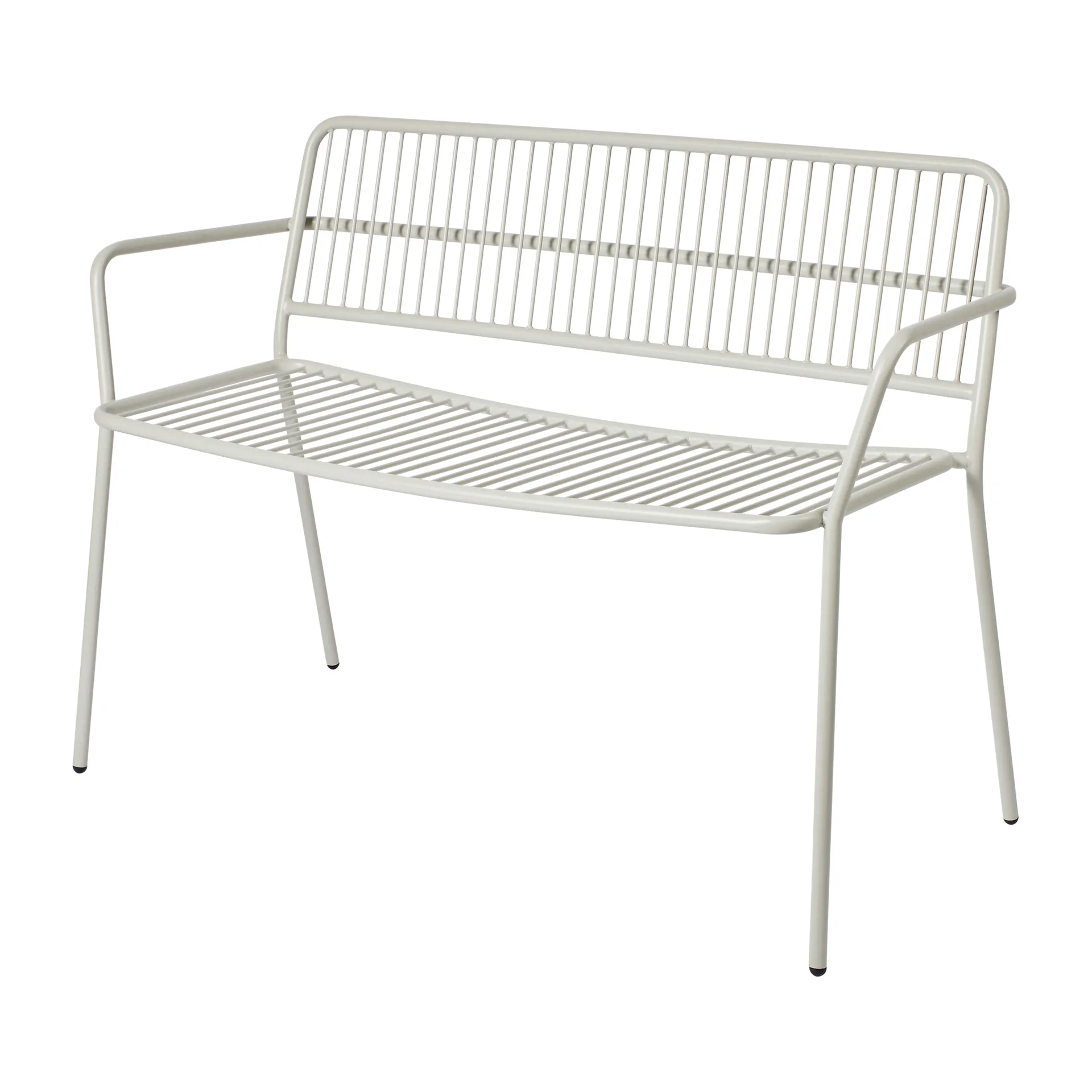 Broste Copenhagen Eden bænk med armlæn Beige grey