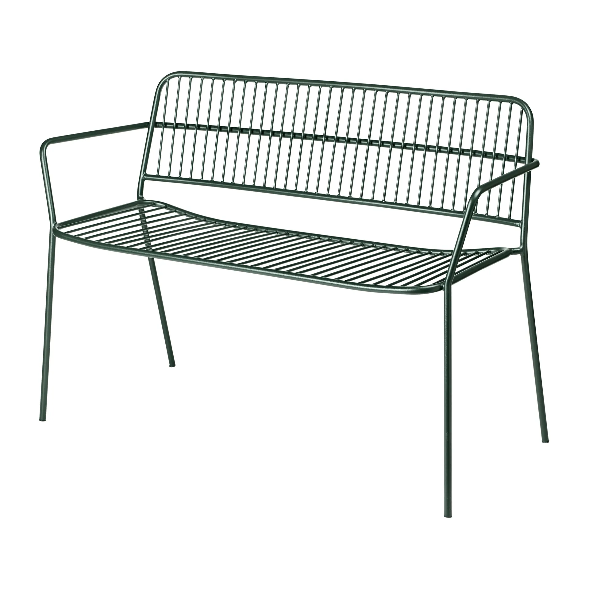 Broste Copenhagen Eden bænk med armlæn Forest green
