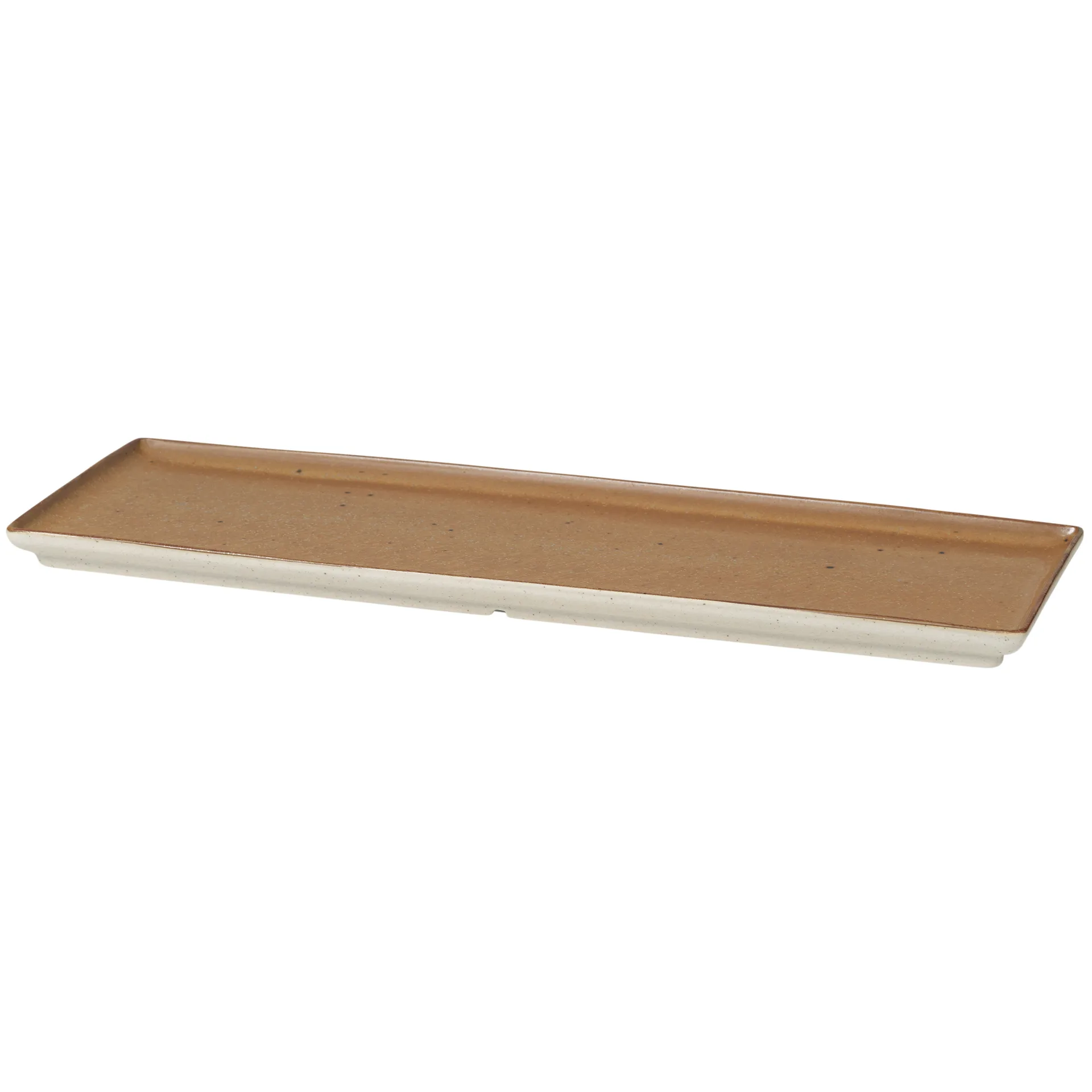 Tallerken/serveringsfad Broste Copenhagen Eli i stentøj brun 34x12 cm