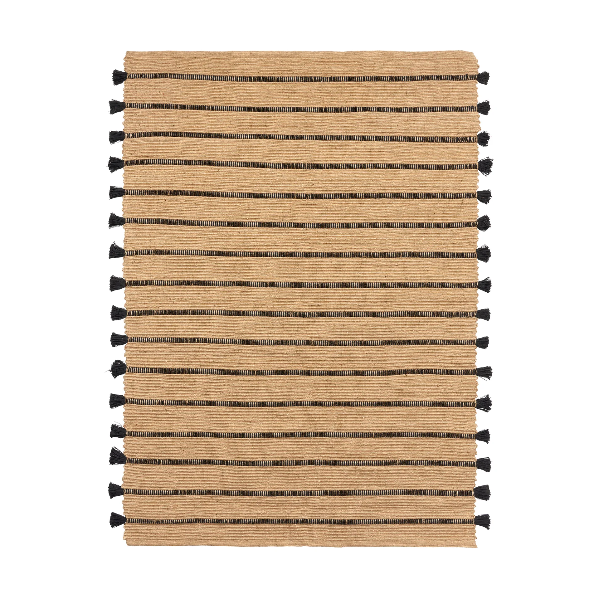Broste Copenhagen Ezra tæppe 140x200 cm Natural-black