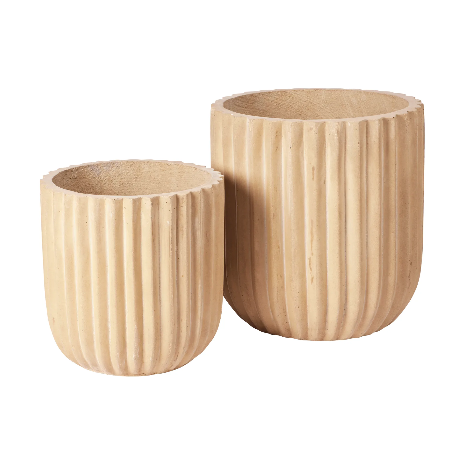 Broste Copenhagen Fiber krukke 2-pak Antique beige billede