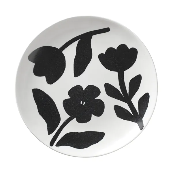 Flora tallrik Ø26 cm, Black-off