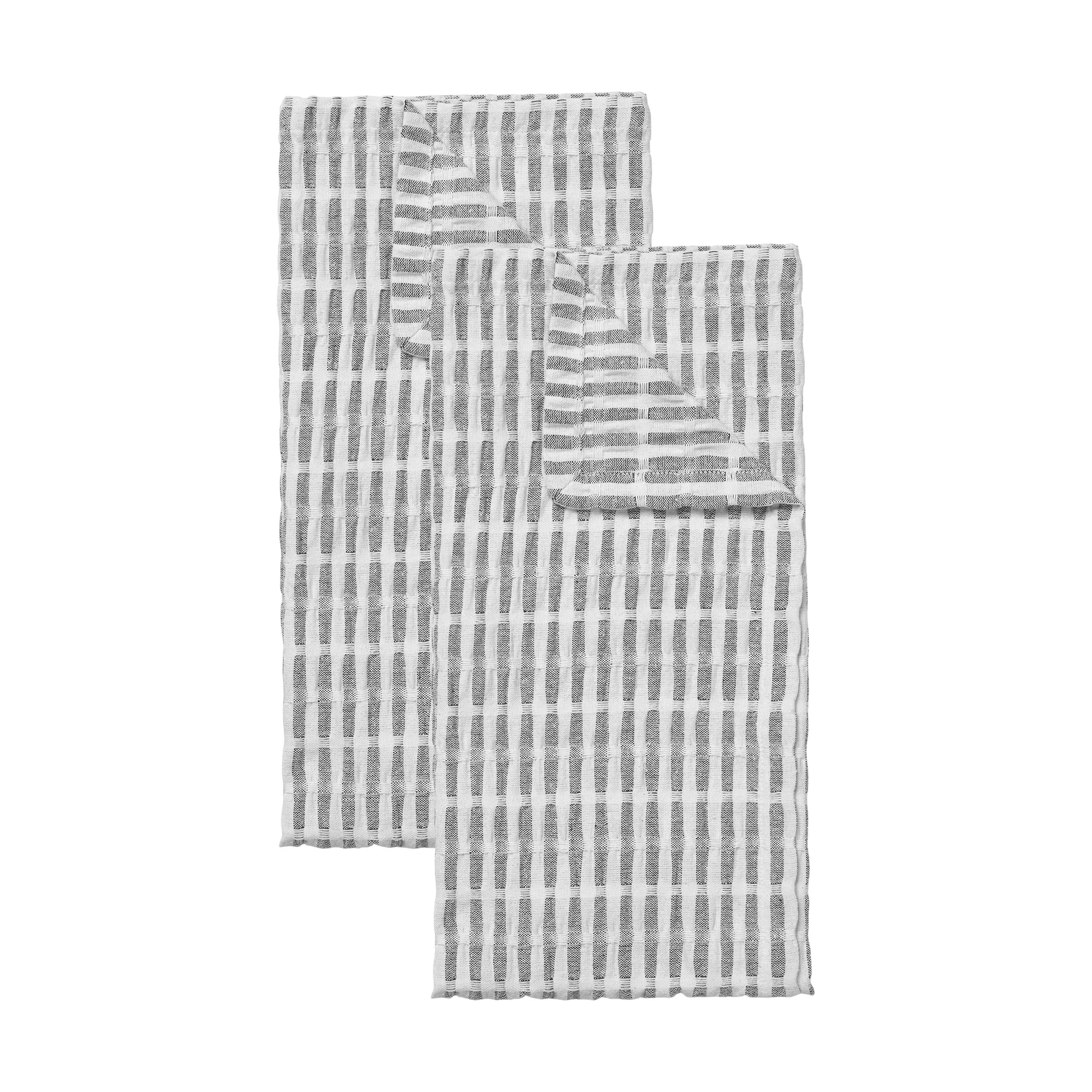 Broste Copenhagen Folke viskestykke 50x70 cm 2 stk Black-natural