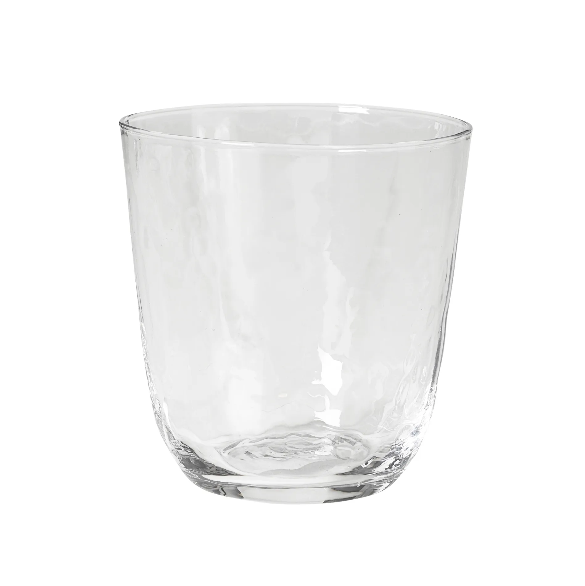 Drikkeglas Broste Copenhagen Hammered - klart hamret glas Ø9,2 cm H9,5 cm 33,5 cl