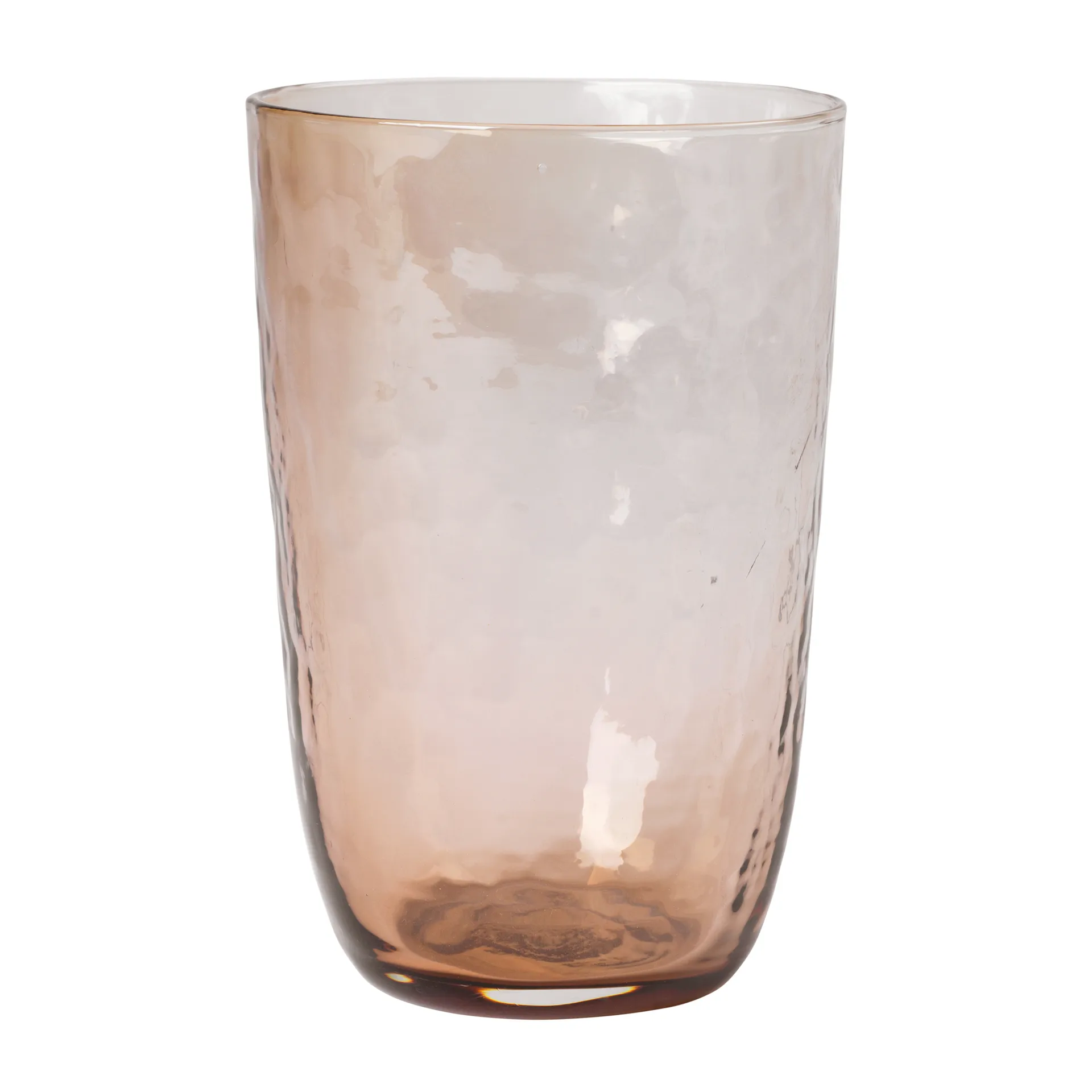 Drikkeglas Broste Copenhagen Hammered 50 cl brun Ø9,2 x H13,5 cm