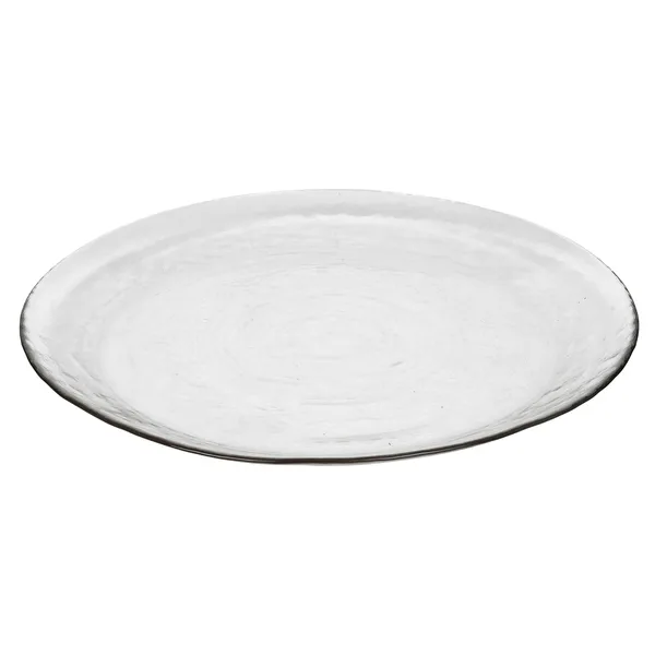 Hammered glastallrik Ø 27 cm, Klar