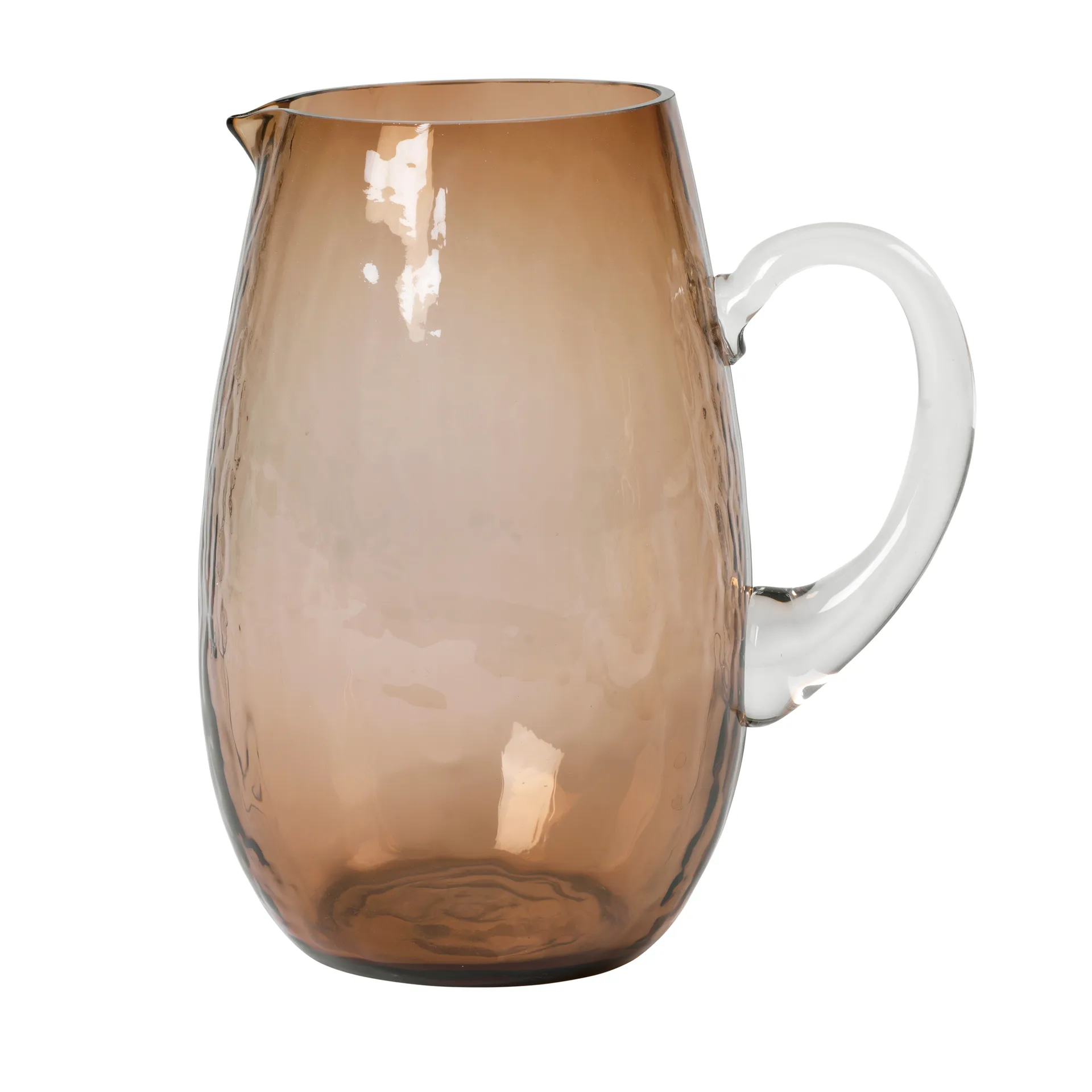 Kande Broste Copenhagen Hammered 2 L glas brun vandkaraffel