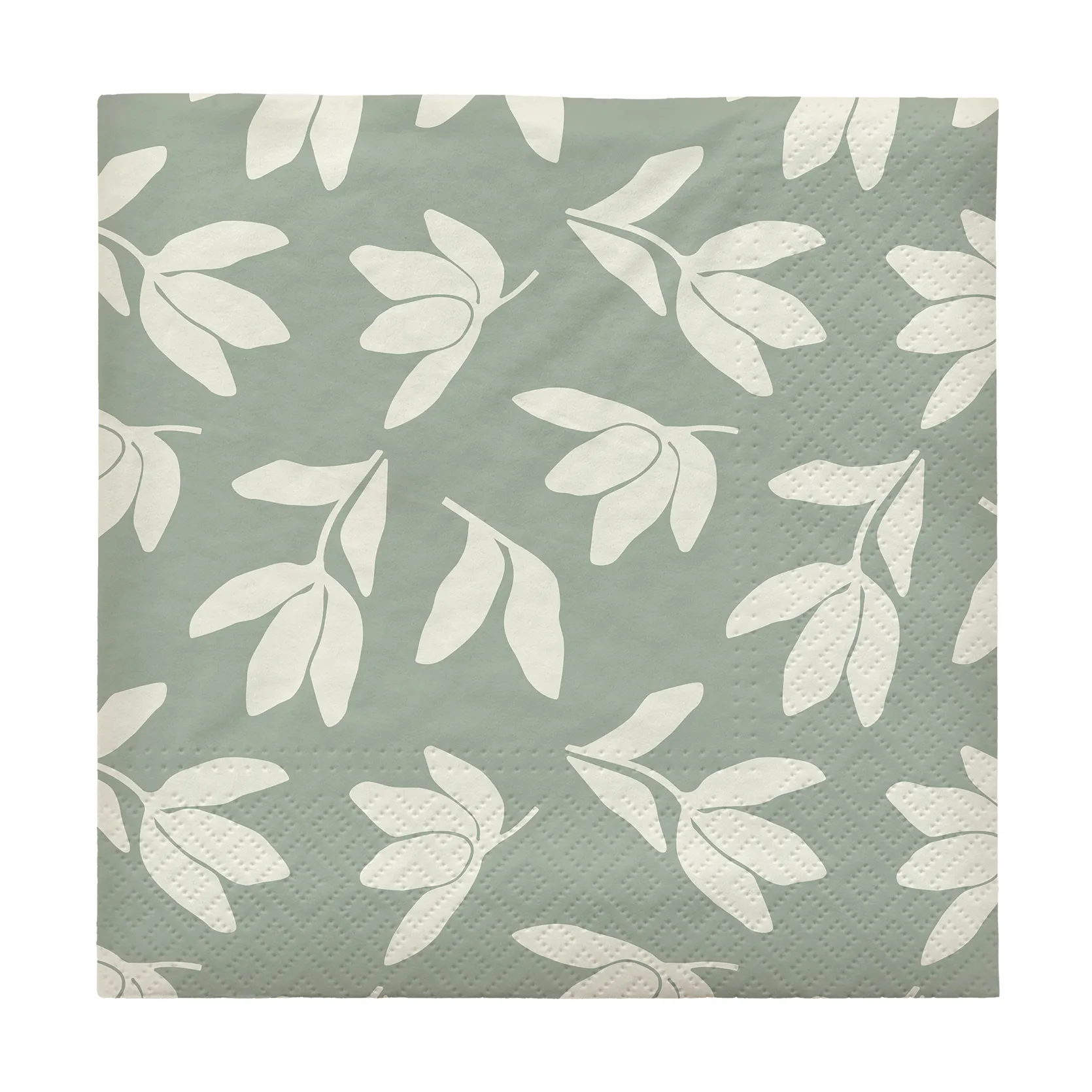 Broste Copenhagen Herbert papirservietter 33x33 cm 20-pak Desert sage-off white