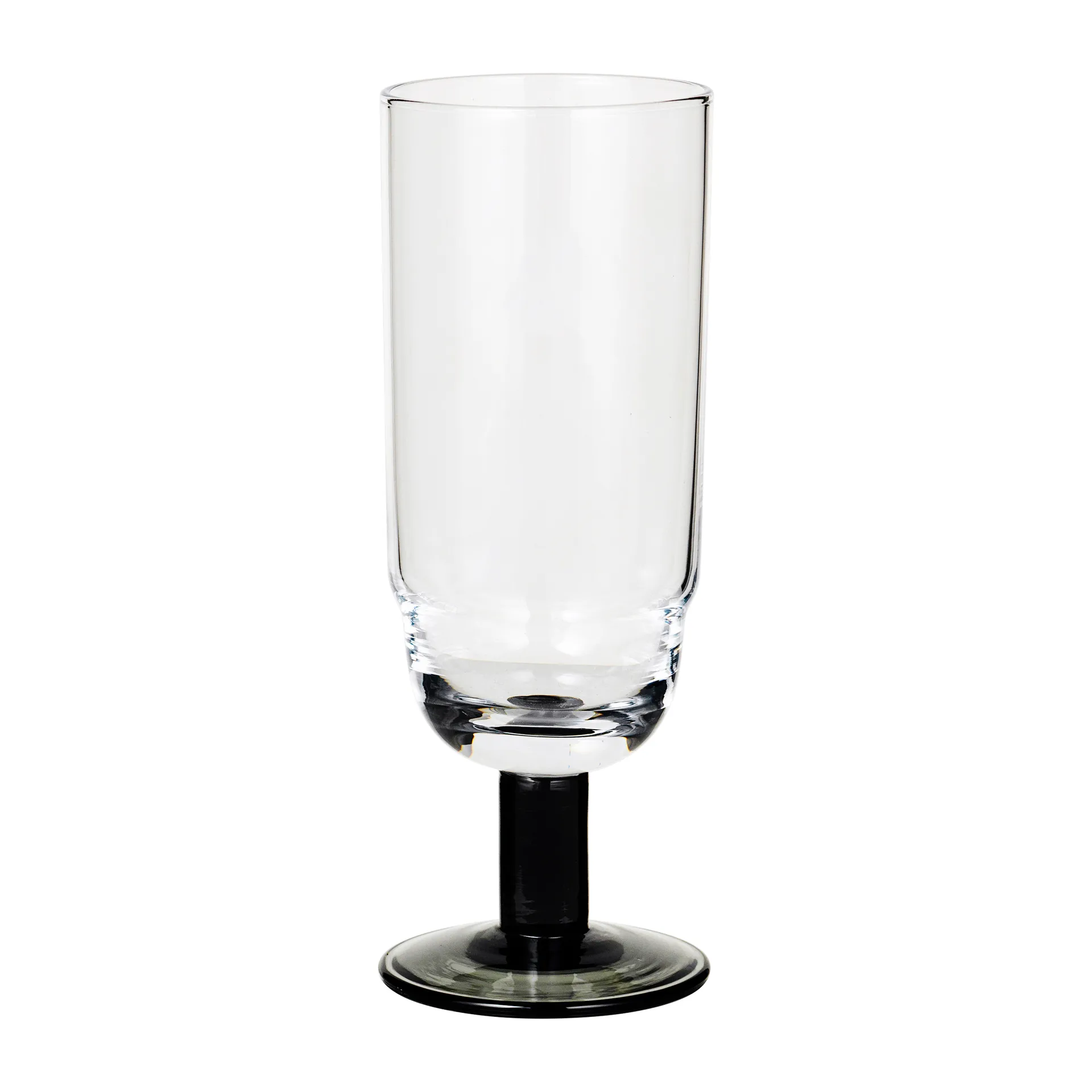 Champagneglas Broste Copenhagen Nordic Bistro - 20 cl - klar/sort - Ø6 x H16 cm