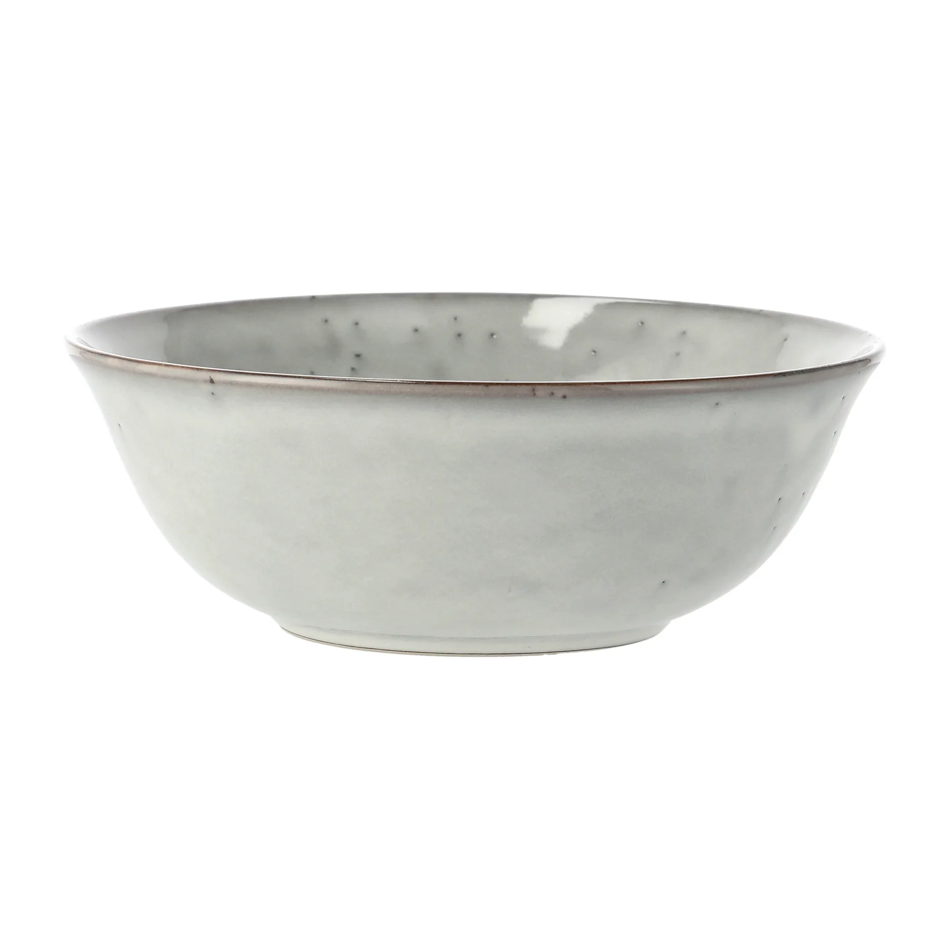 Skål i stentøj Broste Copenhagen Nordic Sand Ø21 cm H7,5 cm hvid