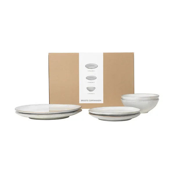 Nordic Sand dinnerset för två, 6 delar
