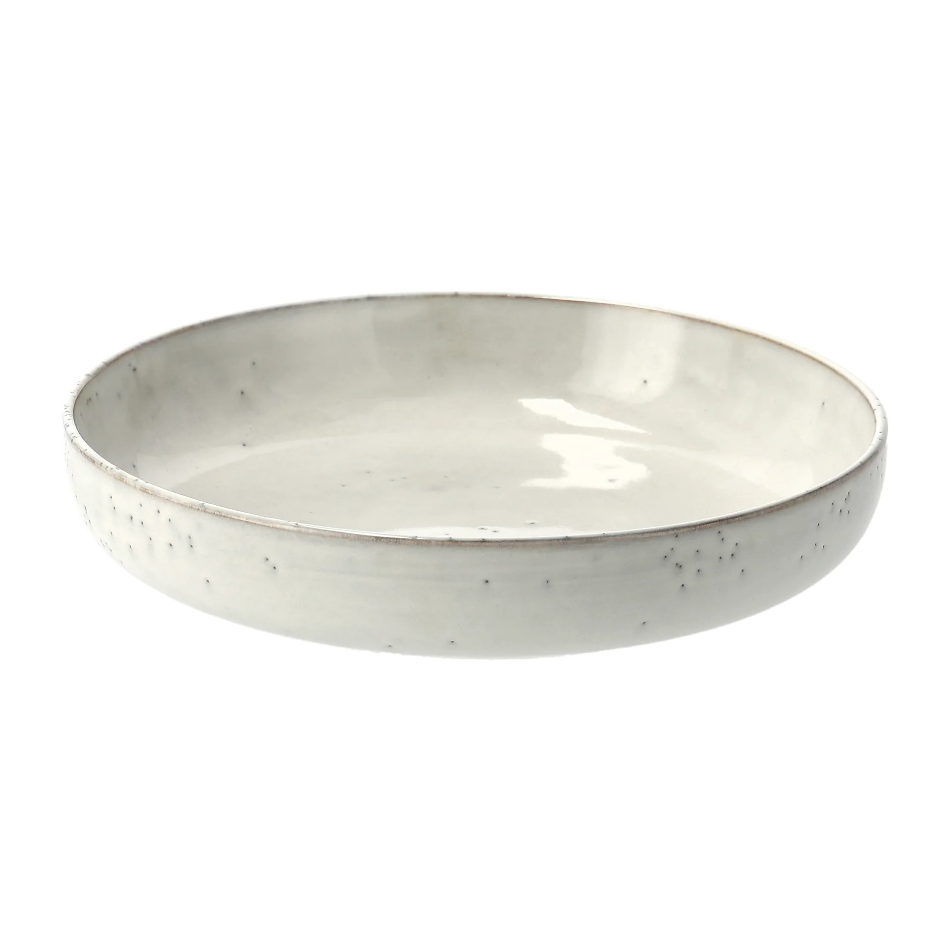 Serveringsskål Broste Copenhagen Nordic Sand Hvid stentøj Ø22,5 cm