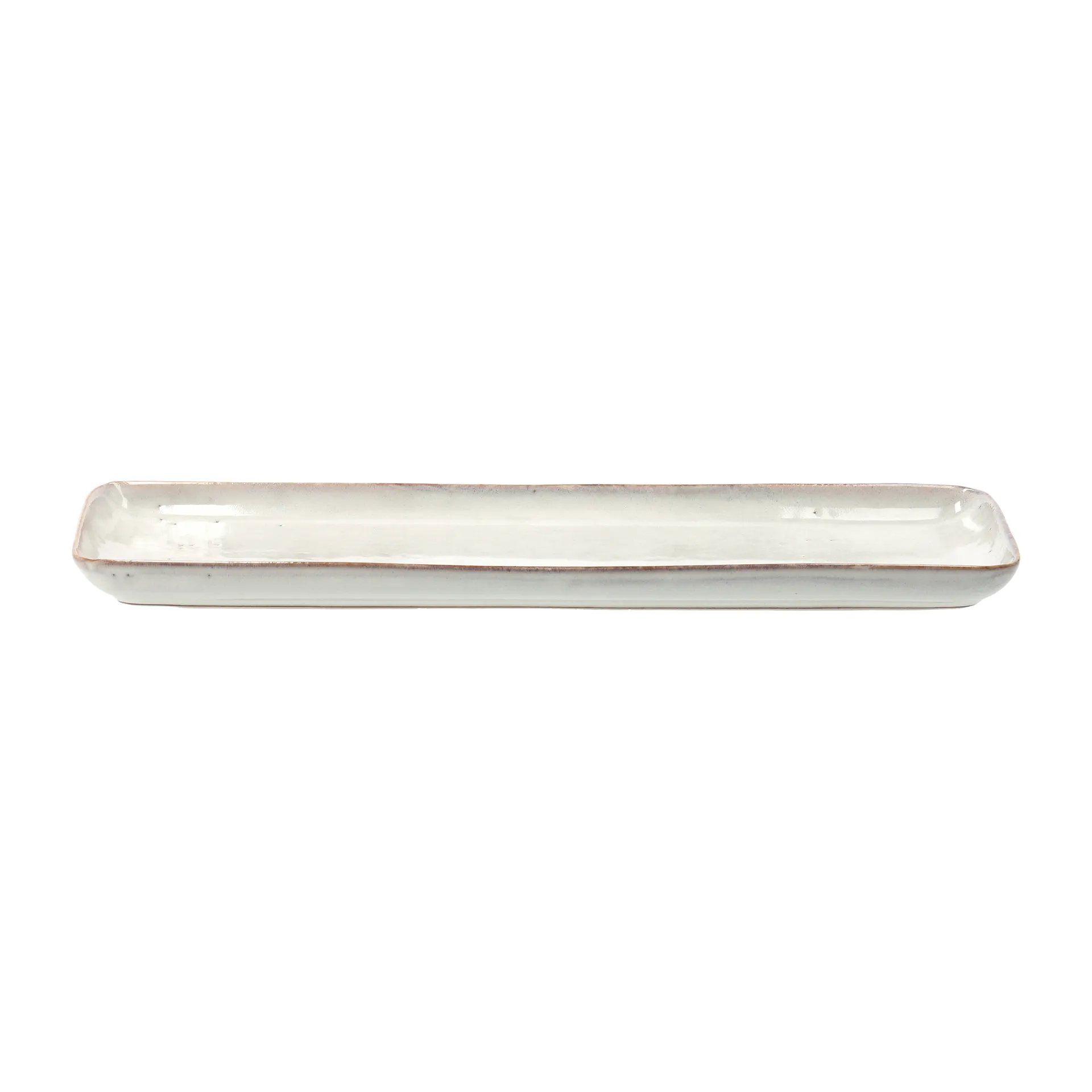 Dekorationsfad Broste Copenhagen Nordic Sand sandfarvet stentøj 35Ã12,5Ã2,5 cm