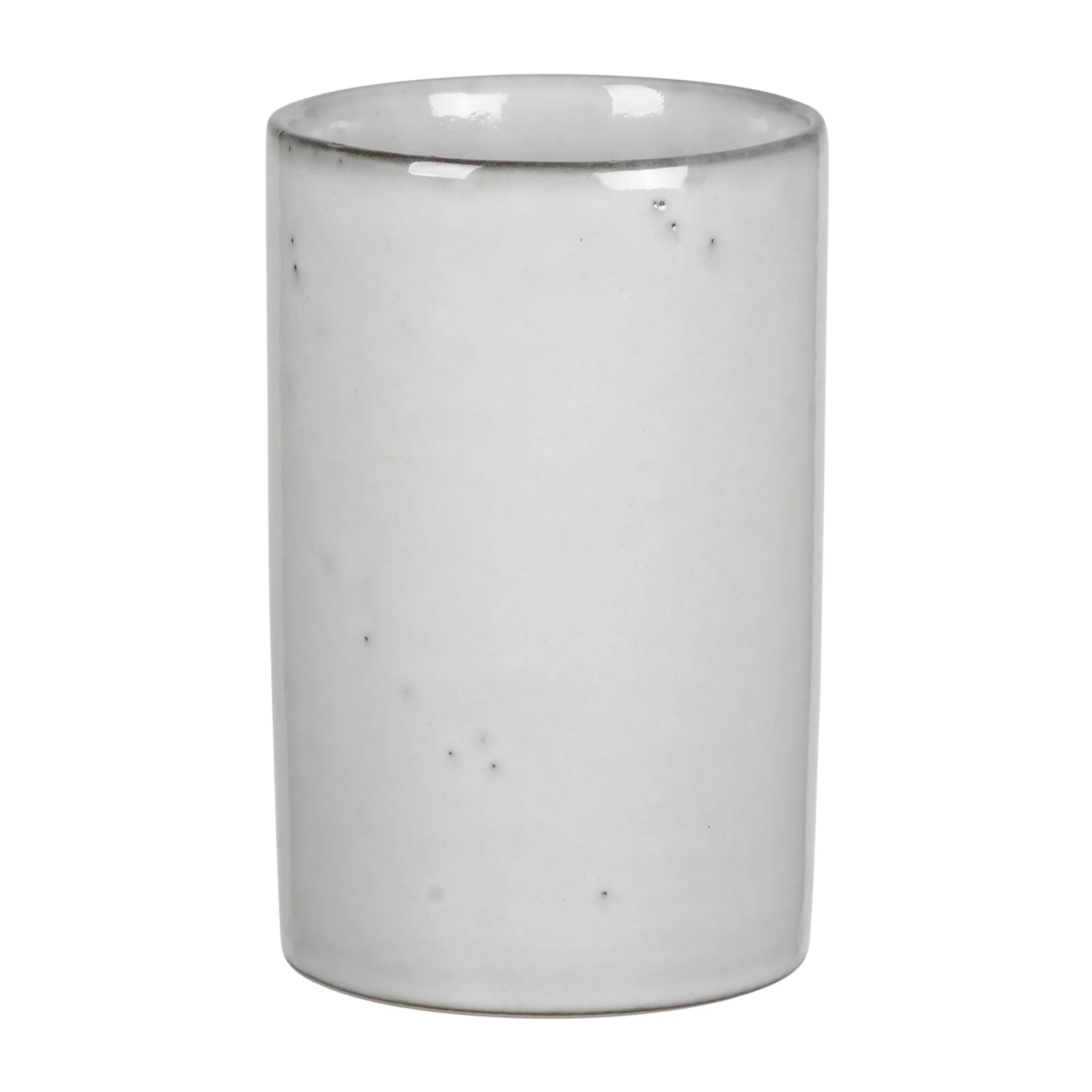 Tandbørsteholder Broste Copenhagen Nordic Sand stentøj sandfarvet Ø9 x H14,5 cm