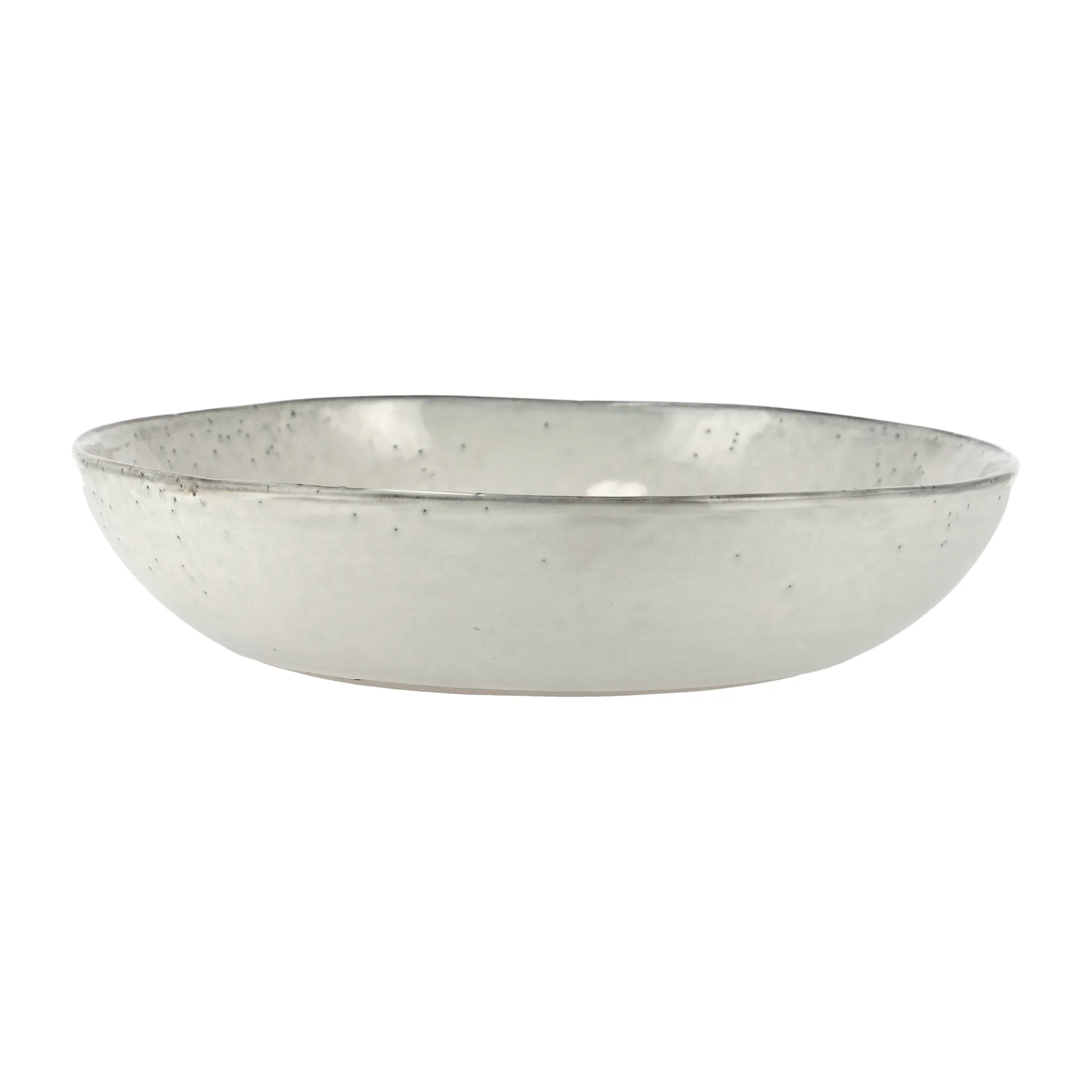 Salatskål og serveringsskål Broste Copenhagen Nordic Sand Ø34,5 cm sandfarvet stentøj