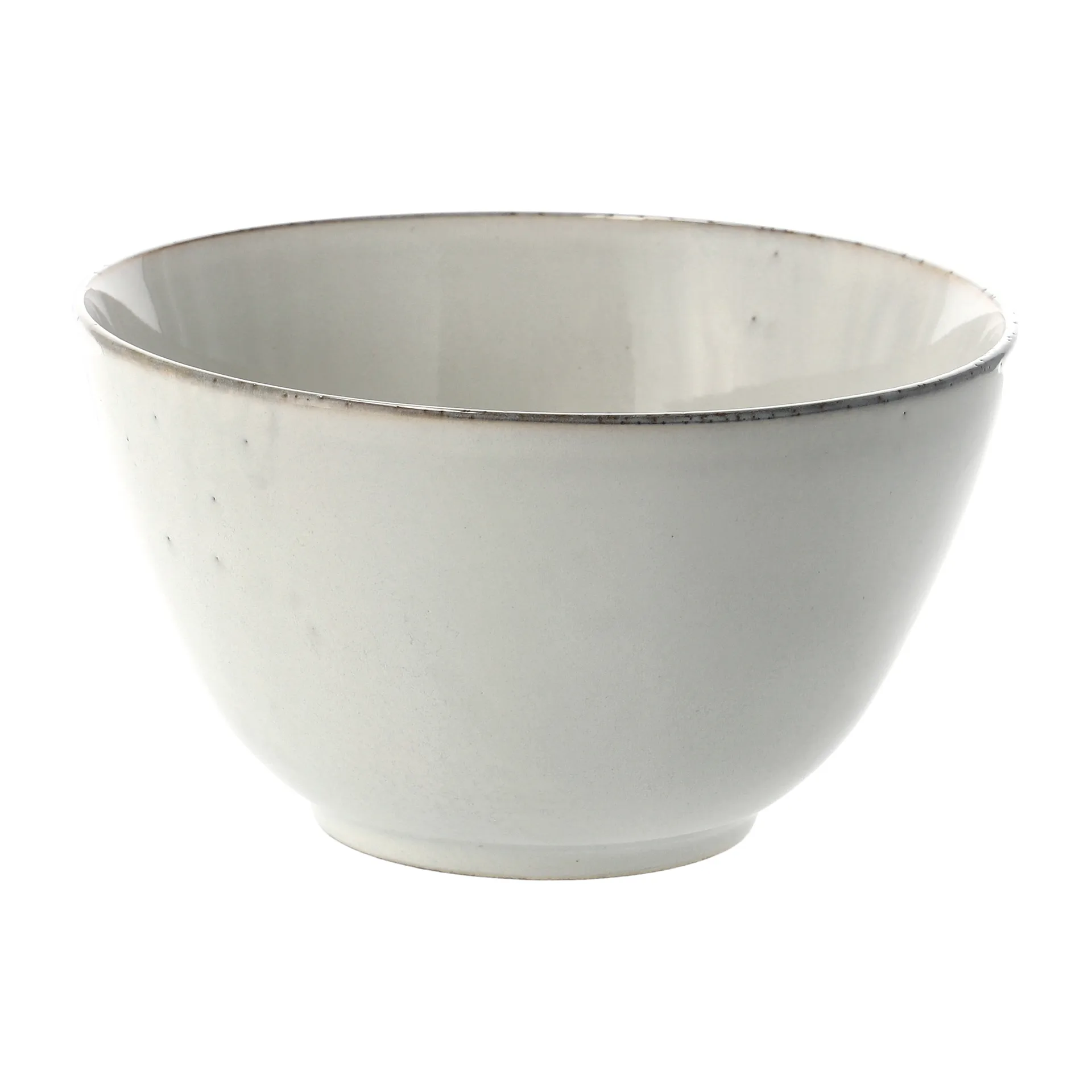 Serveringsskål Broste Copenhagen Nordic Sand hvid stentøj Ø20 x H11 cm