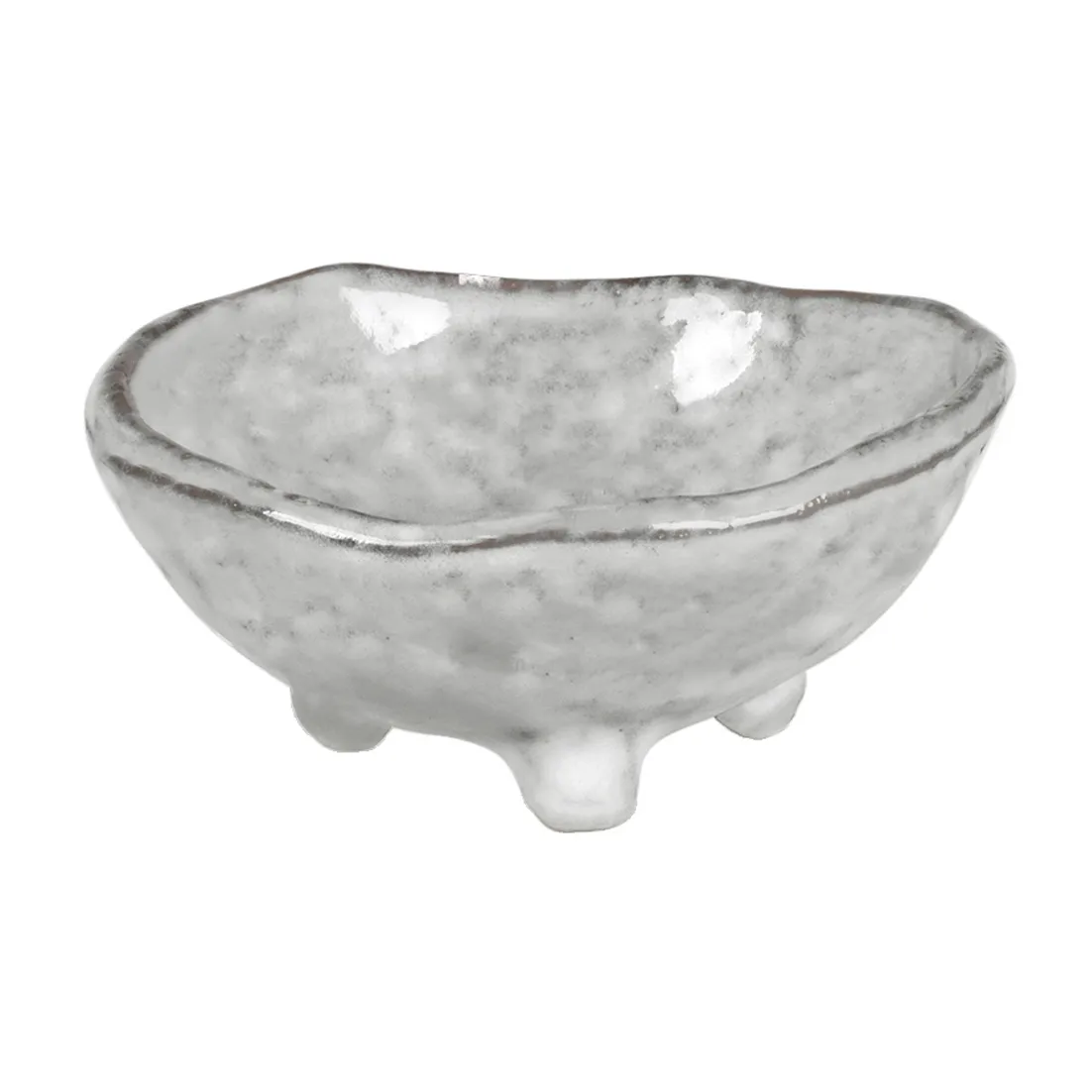 Serveringsskål Broste Copenhagen Nordic Sand hvid stentøj Ø8,5 x H3,5 cm
