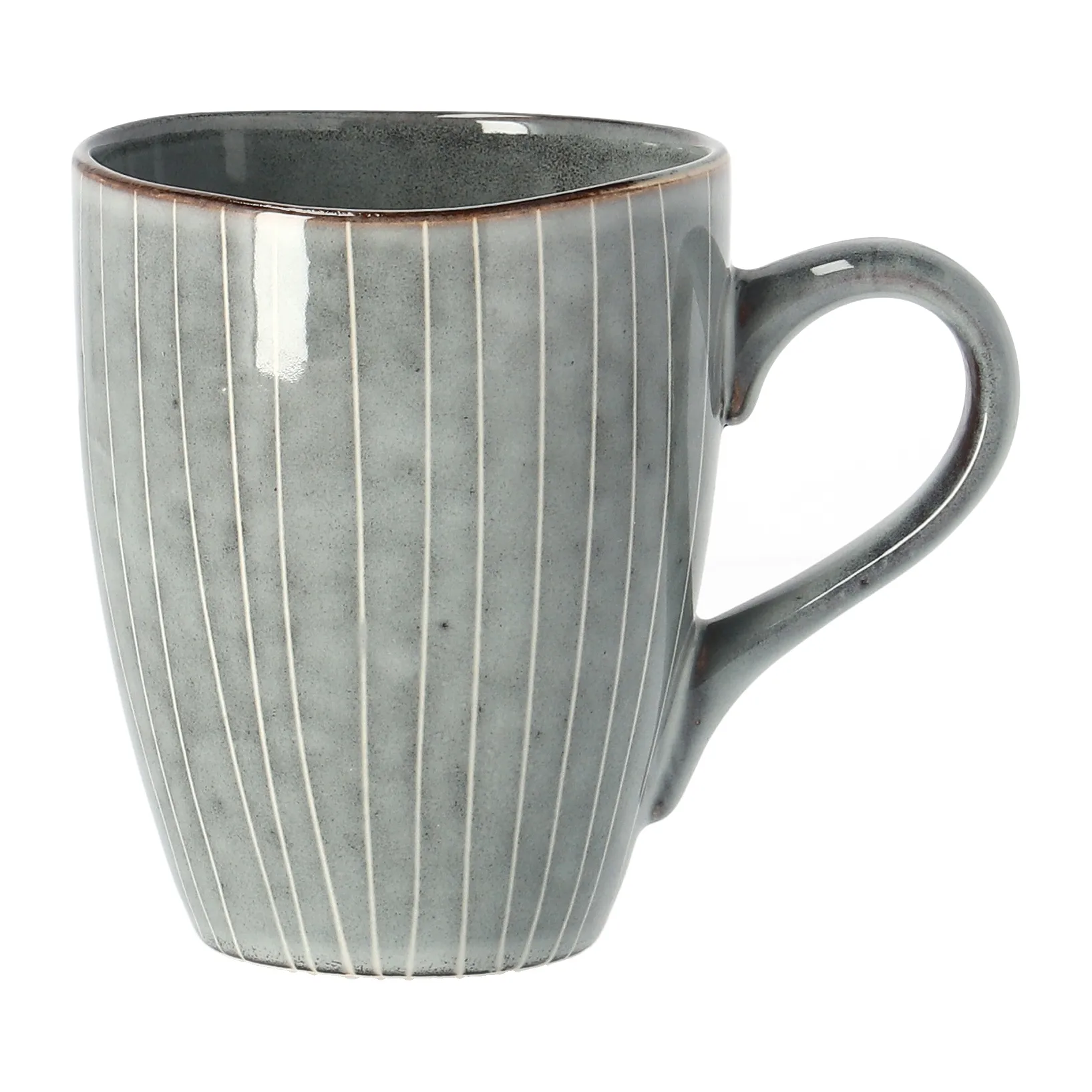 Krus Broste Copenhagen Nordic Sea blå stentøj 25 cl Ø8xH10 cm med hank