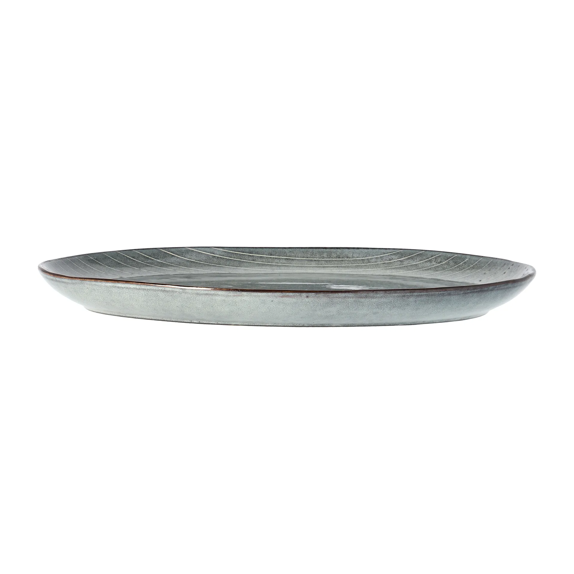 Dekorationsfad Broste Copenhagen Nordic Sea blå stentøj 26,5 x 35,5 cm